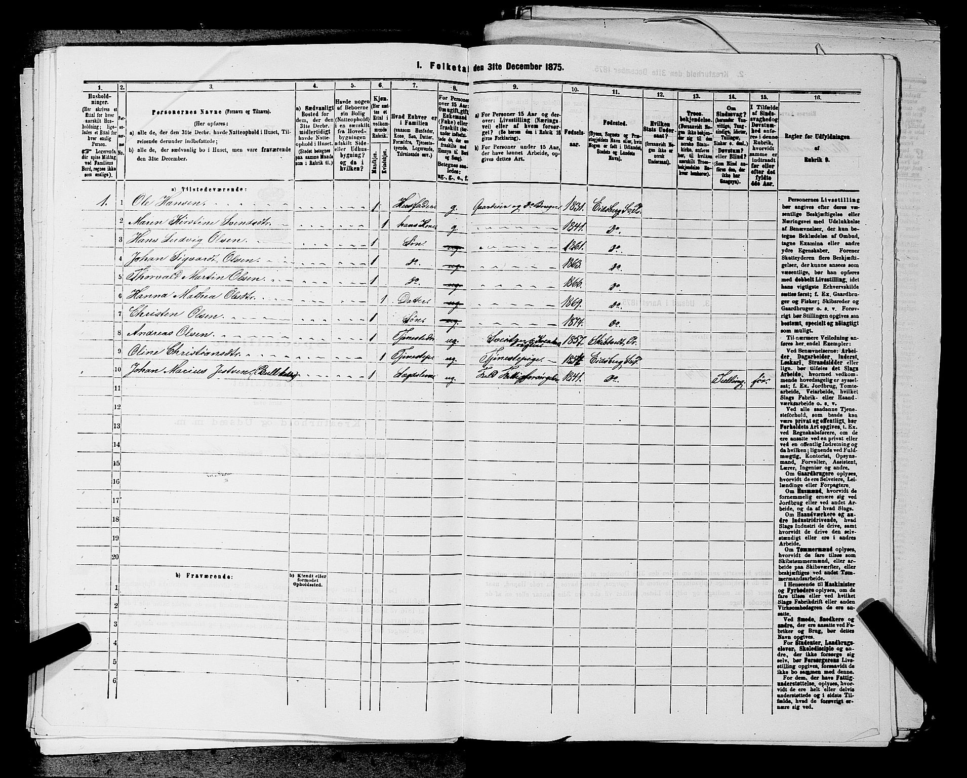 RA, 1875 census for 0125P Eidsberg, 1875, p. 404