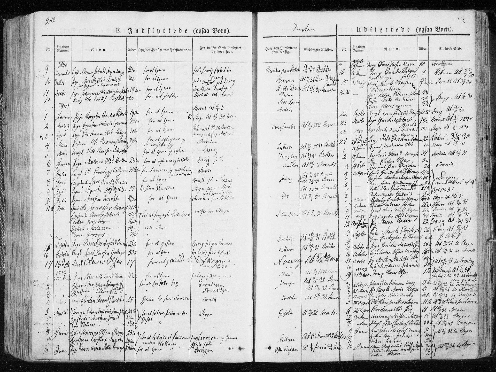 Ministerialprotokoller, klokkerbøker og fødselsregistre - Nord-Trøndelag, SAT/A-1458/713/L0114: Parish register (official) no. 713A05, 1827-1839, p. 242
