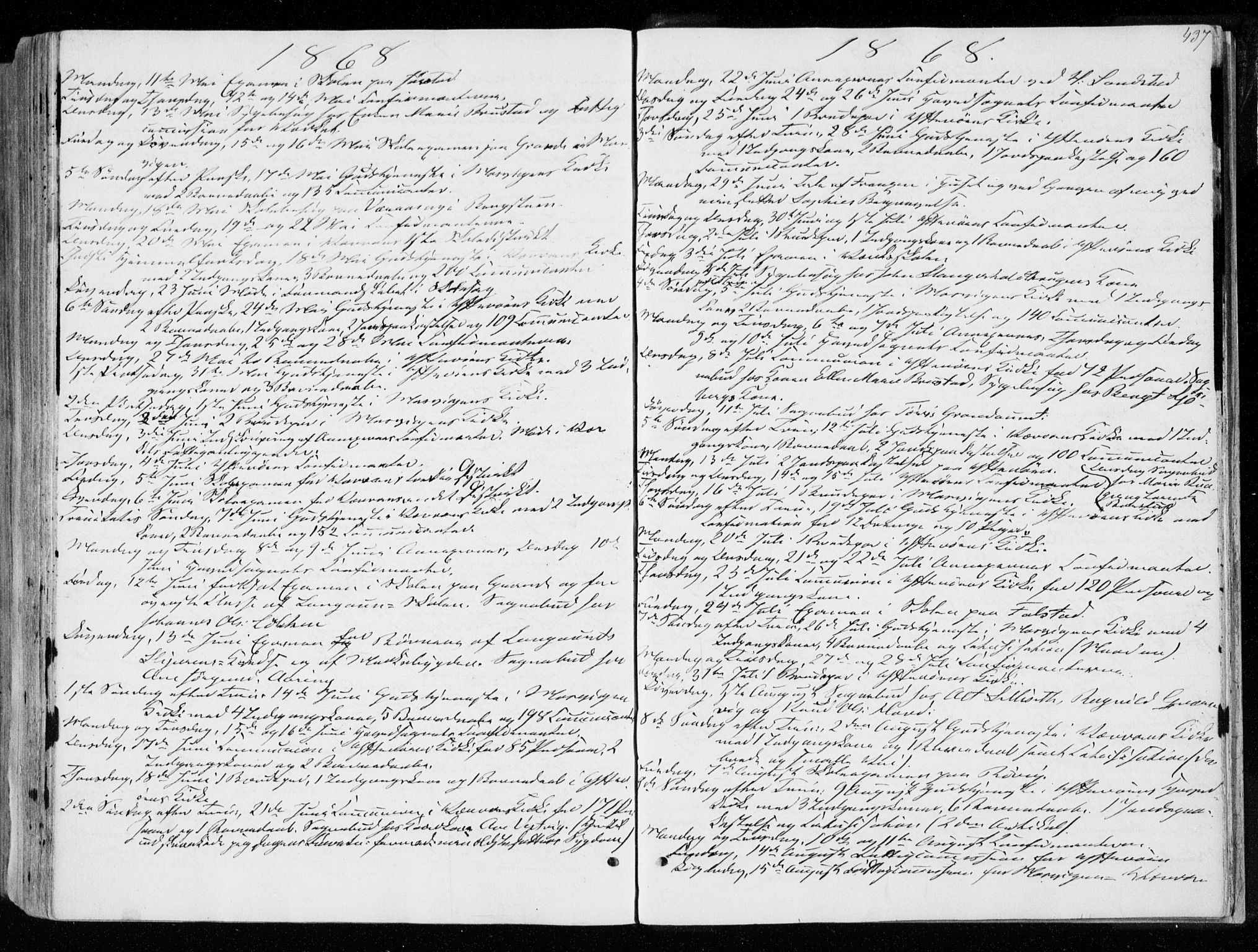 Ministerialprotokoller, klokkerbøker og fødselsregistre - Nord-Trøndelag, SAT/A-1458/722/L0218: Parish register (official) no. 722A05, 1843-1868, p. 437