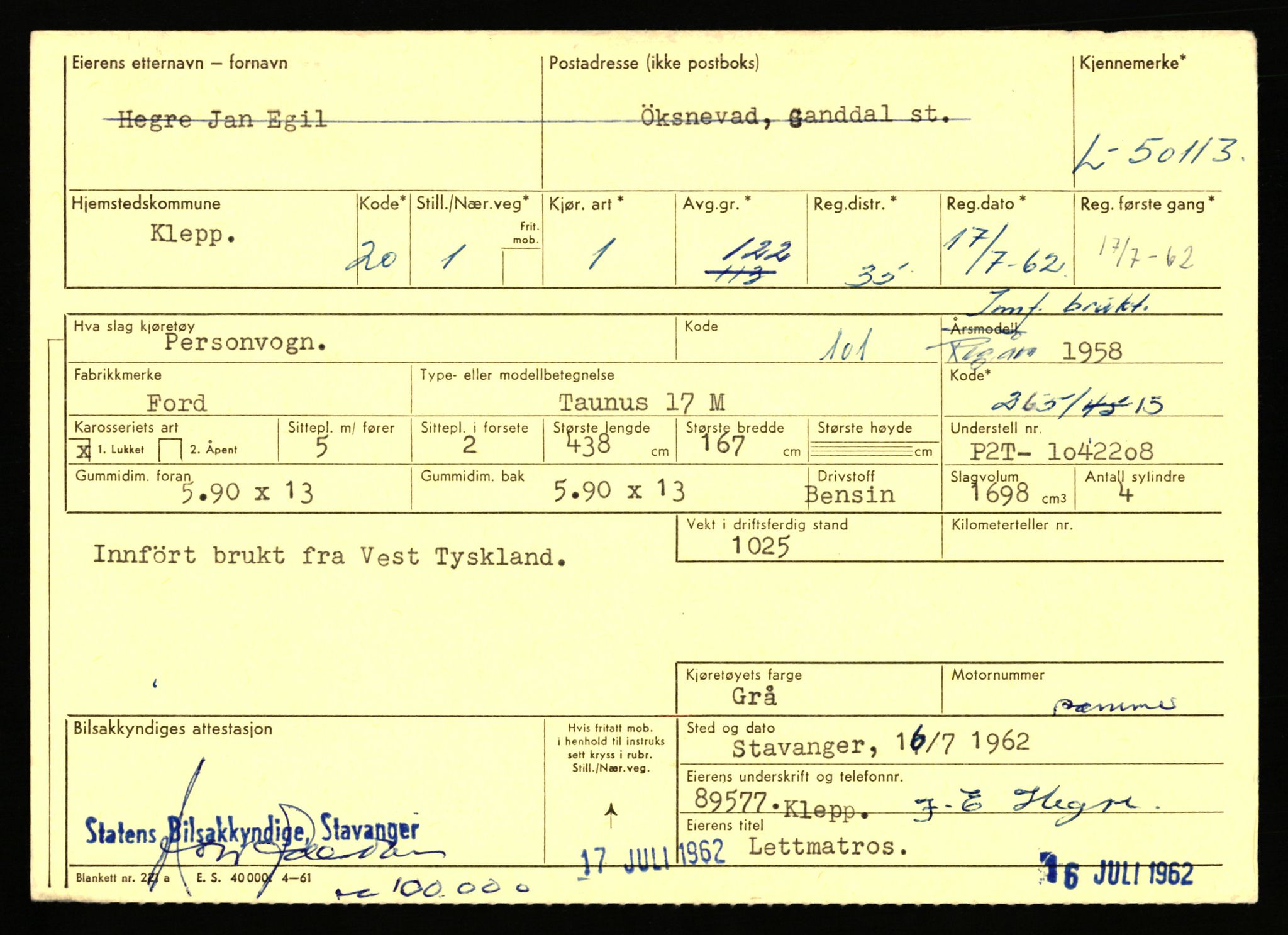 Stavanger trafikkstasjon, AV/SAST-A-101942/0/F/L0049: L-29900 - L-50599, 1930-1971, p. 483