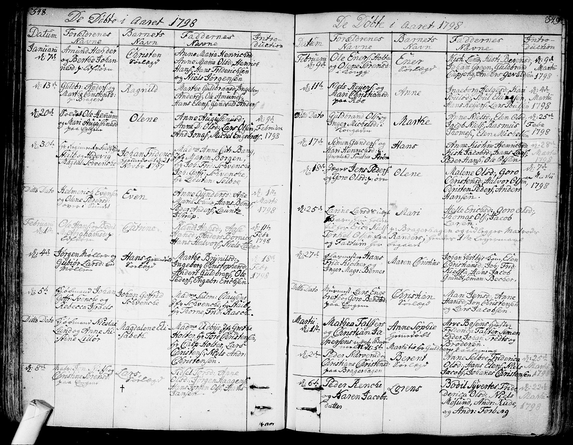 Bragernes kirkebøker, SAKO/A-6/F/Fa/L0006a: Parish register (official) no. I 6, 1782-1814, p. 348-349