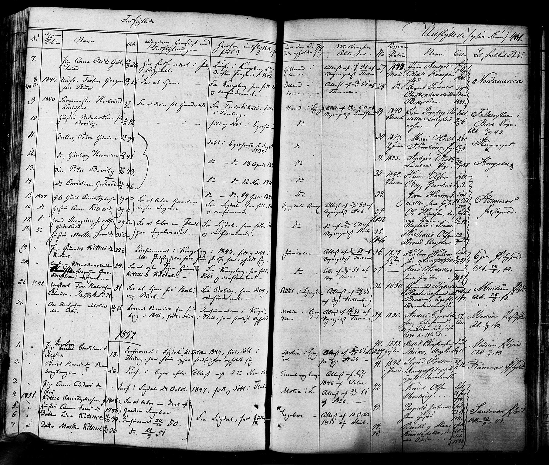 Flesberg kirkebøker, SAKO/A-18/F/Fa/L0006: Parish register (official) no. I 6, 1834-1860, p. 461