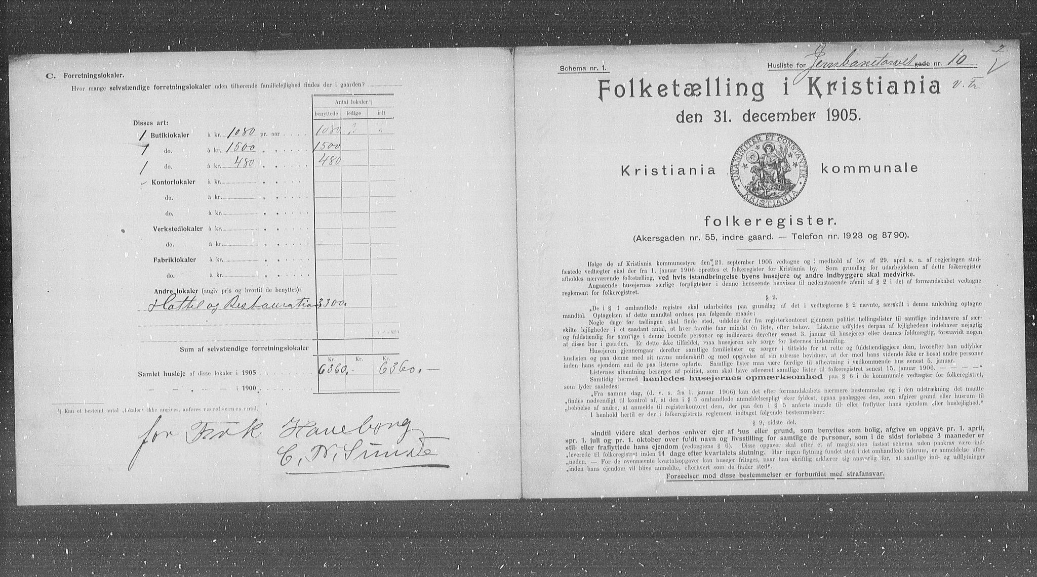 OBA, Municipal Census 1905 for Kristiania, 1905, p. 24615