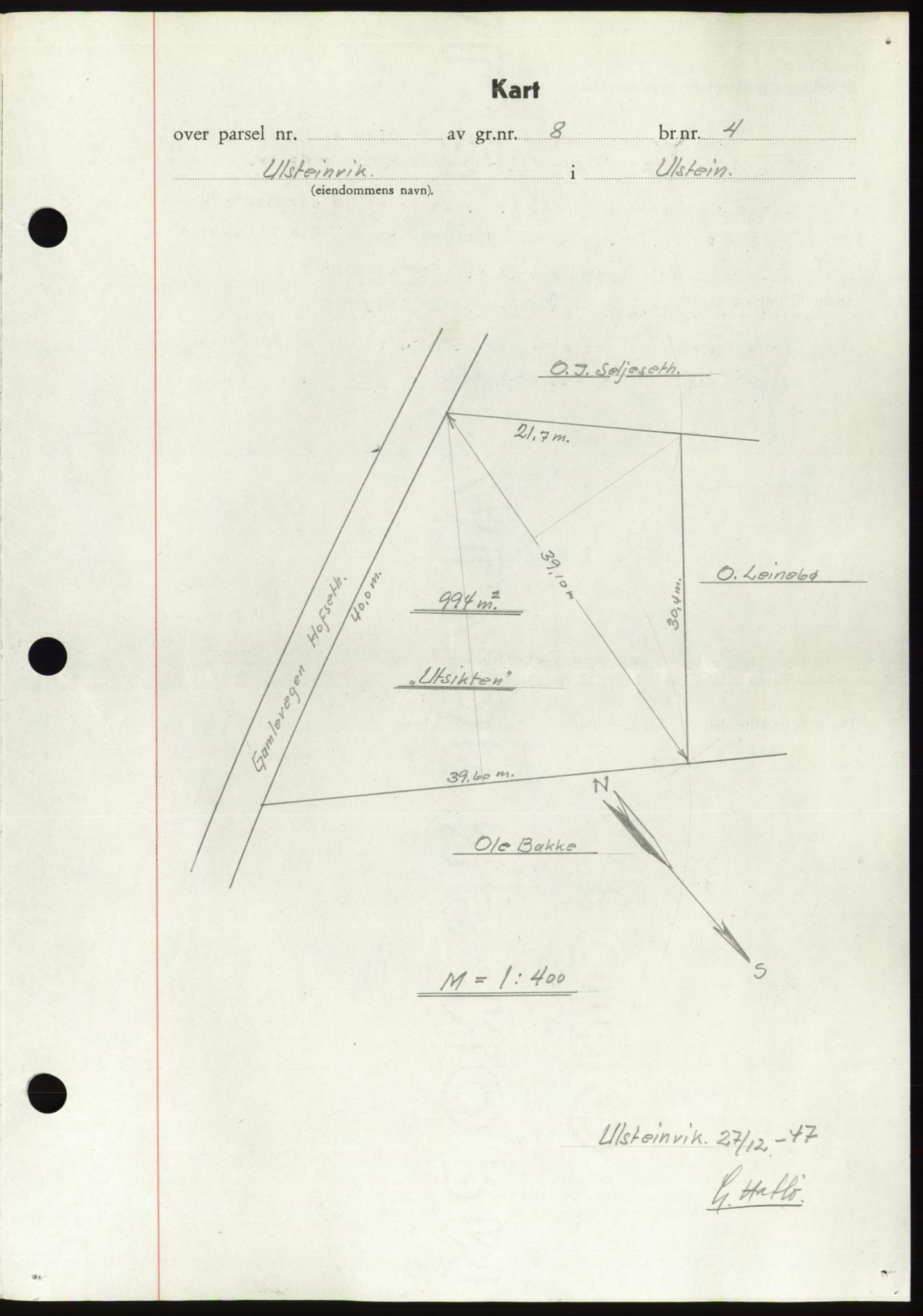 Søre Sunnmøre sorenskriveri, AV/SAT-A-4122/1/2/2C/L0081: Mortgage book no. 7A, 1947-1948, Diary no: : 16/1948