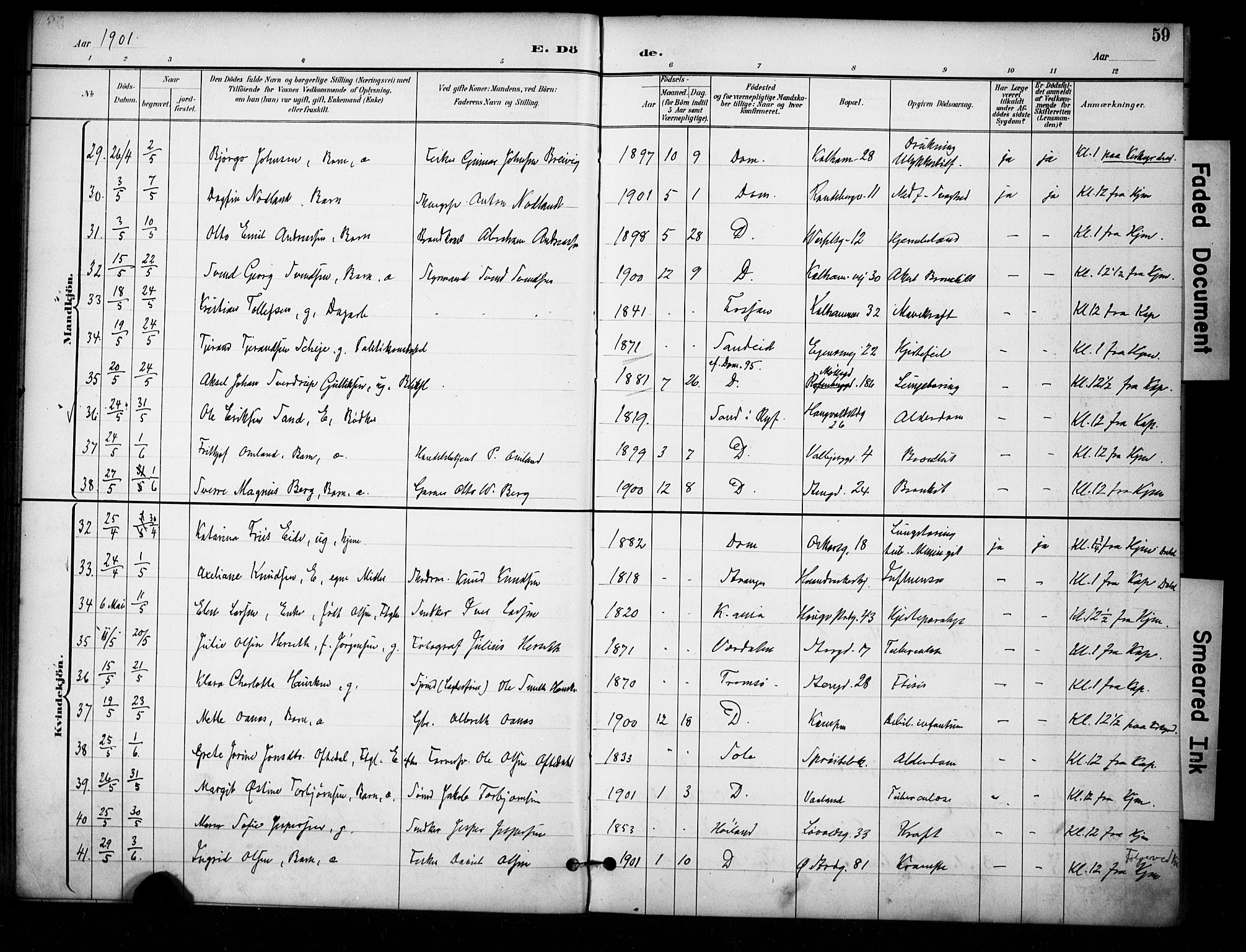 Domkirken sokneprestkontor, AV/SAST-A-101812/001/30/30BA/L0032: Parish register (official) no. A 31, 1896-1917, p. 59