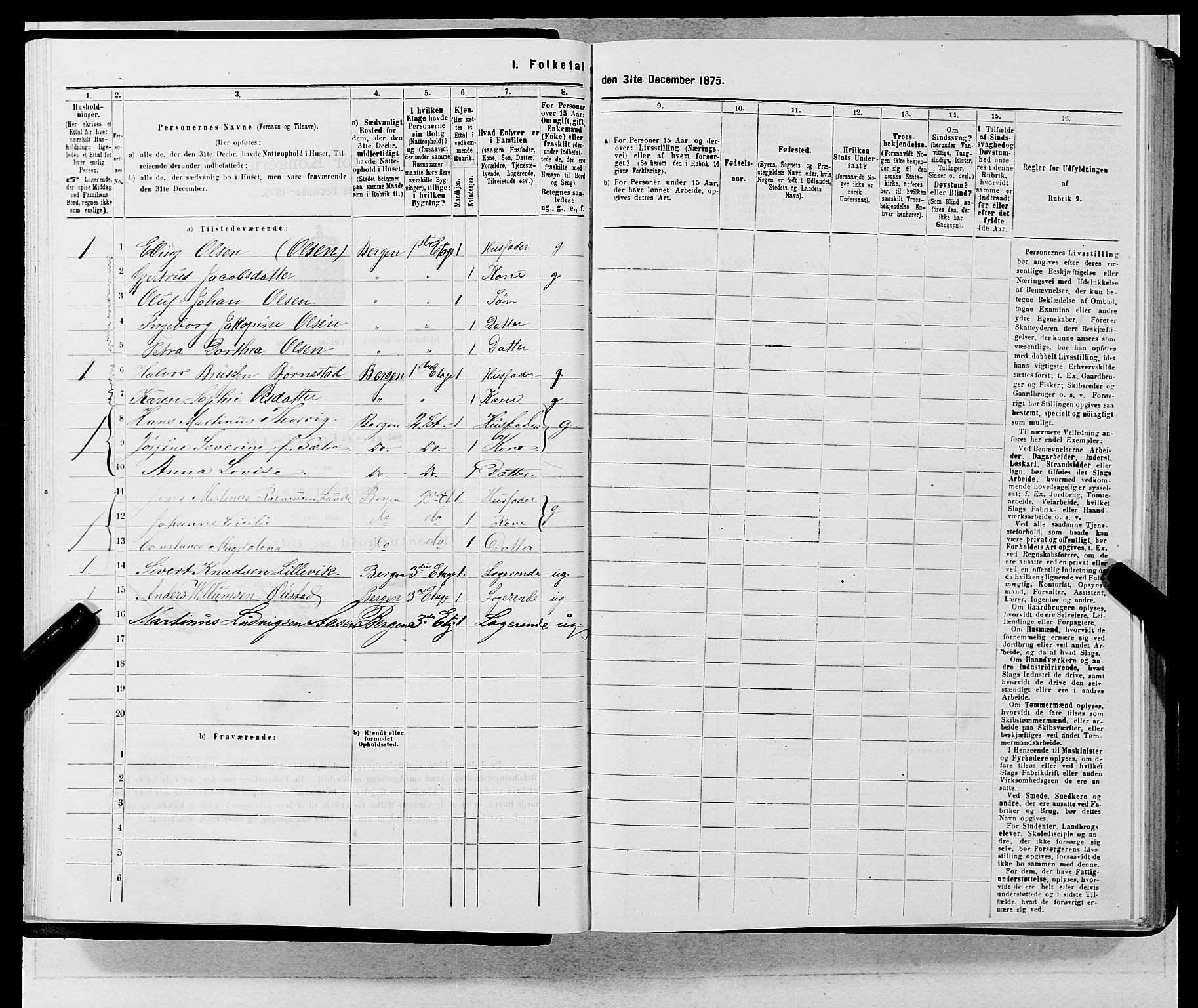 SAB, 1875 census for 1301 Bergen, 1875, p. 4935