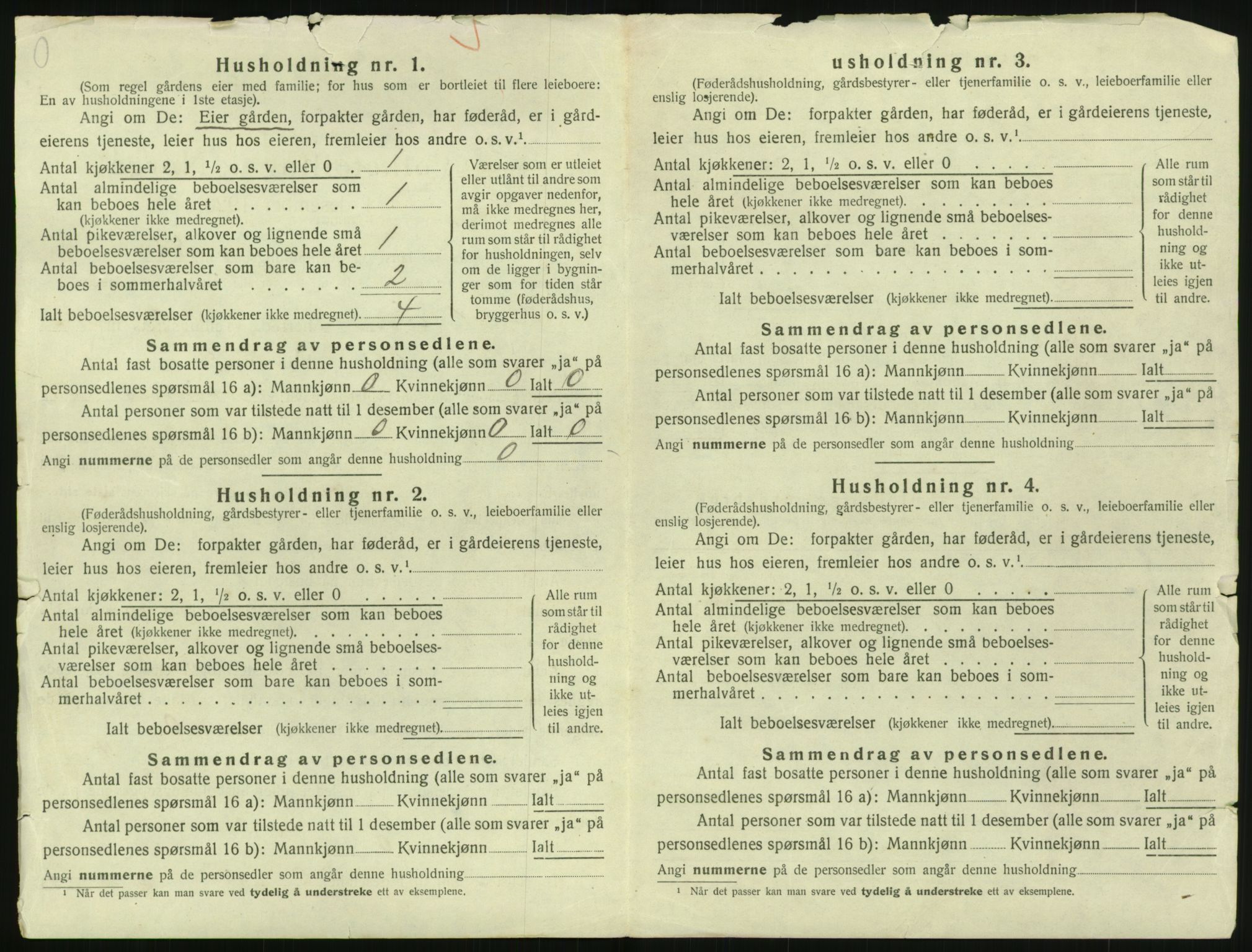 SAST, 1920 census for Bjerkreim, 1920, p. 585