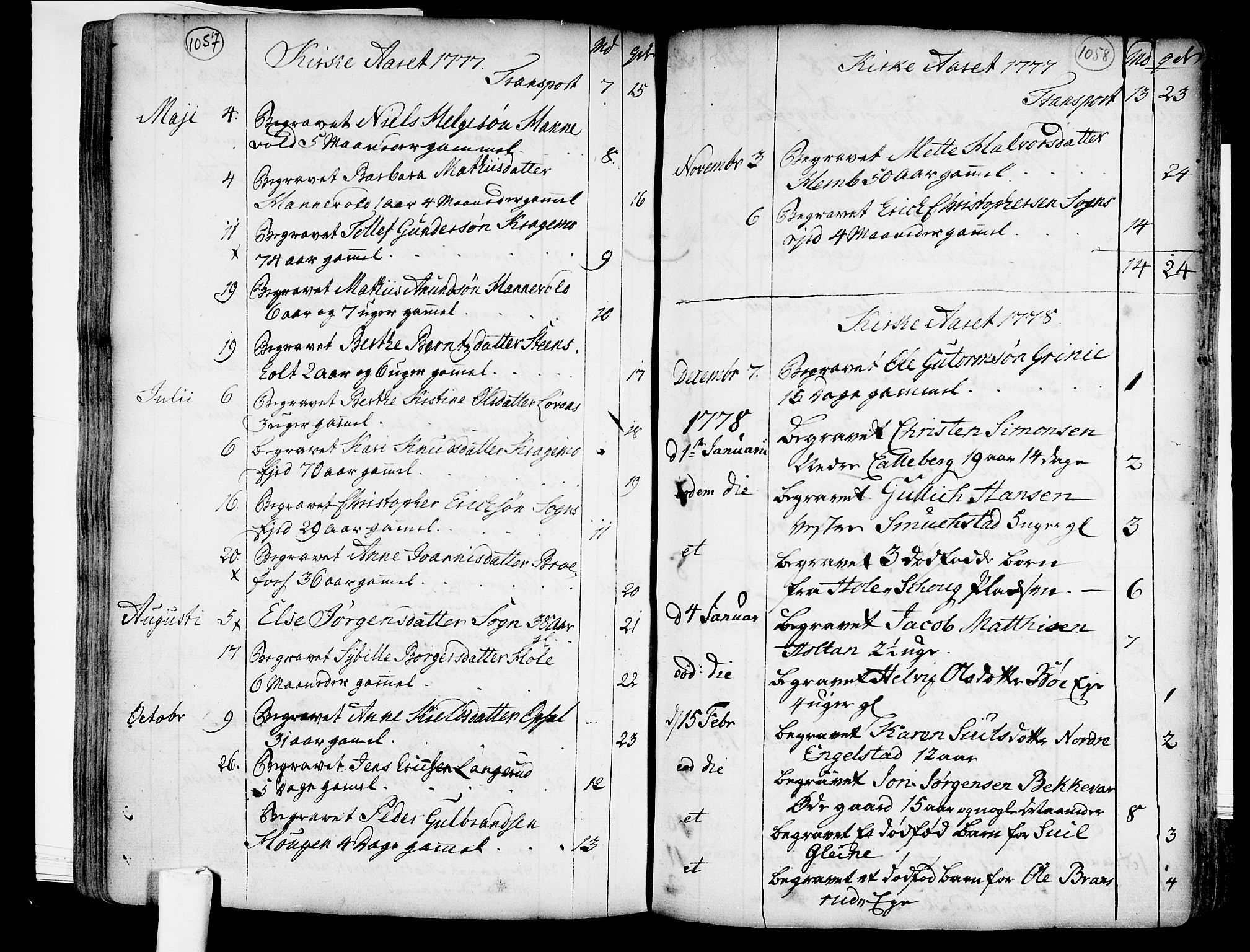 Lardal kirkebøker, SAKO/A-350/F/Fa/L0003: Parish register (official) no. I 3, 1733-1815, p. 1057-1058