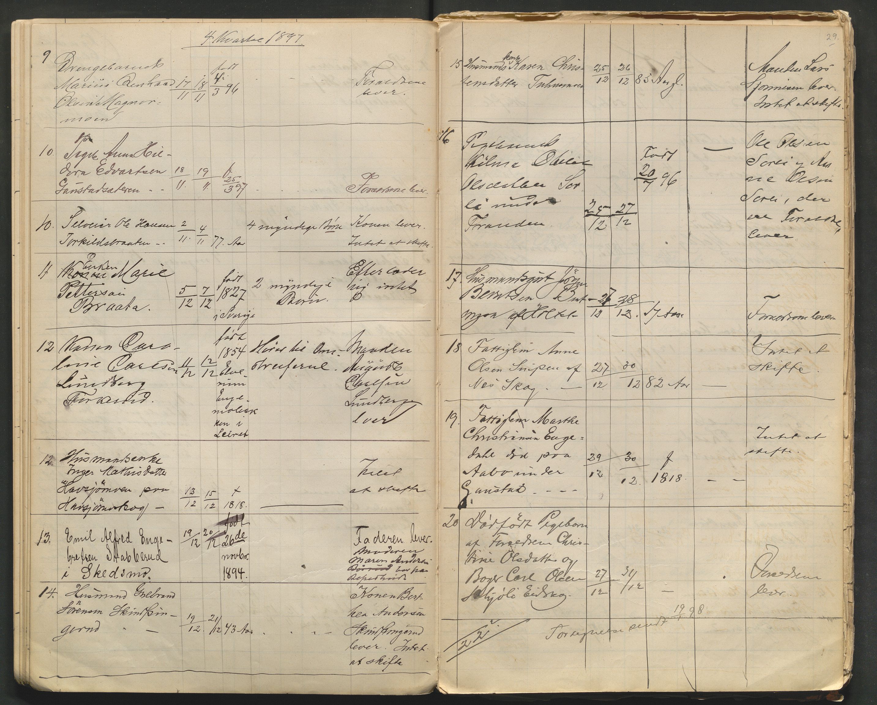 Eidskog lensmannskontor, AV/SAH-LHE-009/H/Ha/Haa/L0001/0001: Dødsfallsprotokoller / Dødsfallsprotokoll, 1894-1901, p. 29