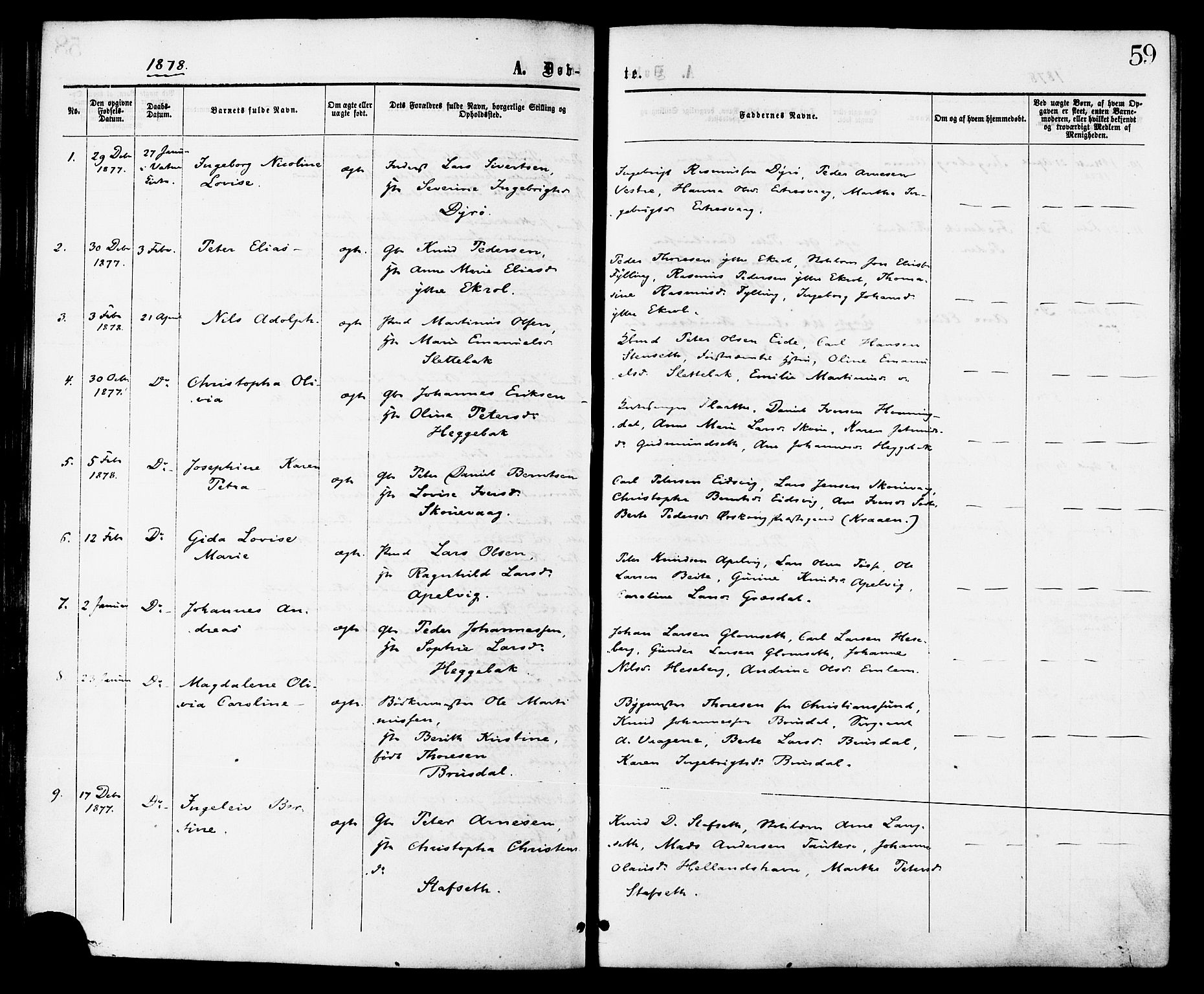 Ministerialprotokoller, klokkerbøker og fødselsregistre - Møre og Romsdal, AV/SAT-A-1454/524/L0355: Parish register (official) no. 524A07, 1864-1879, p. 59