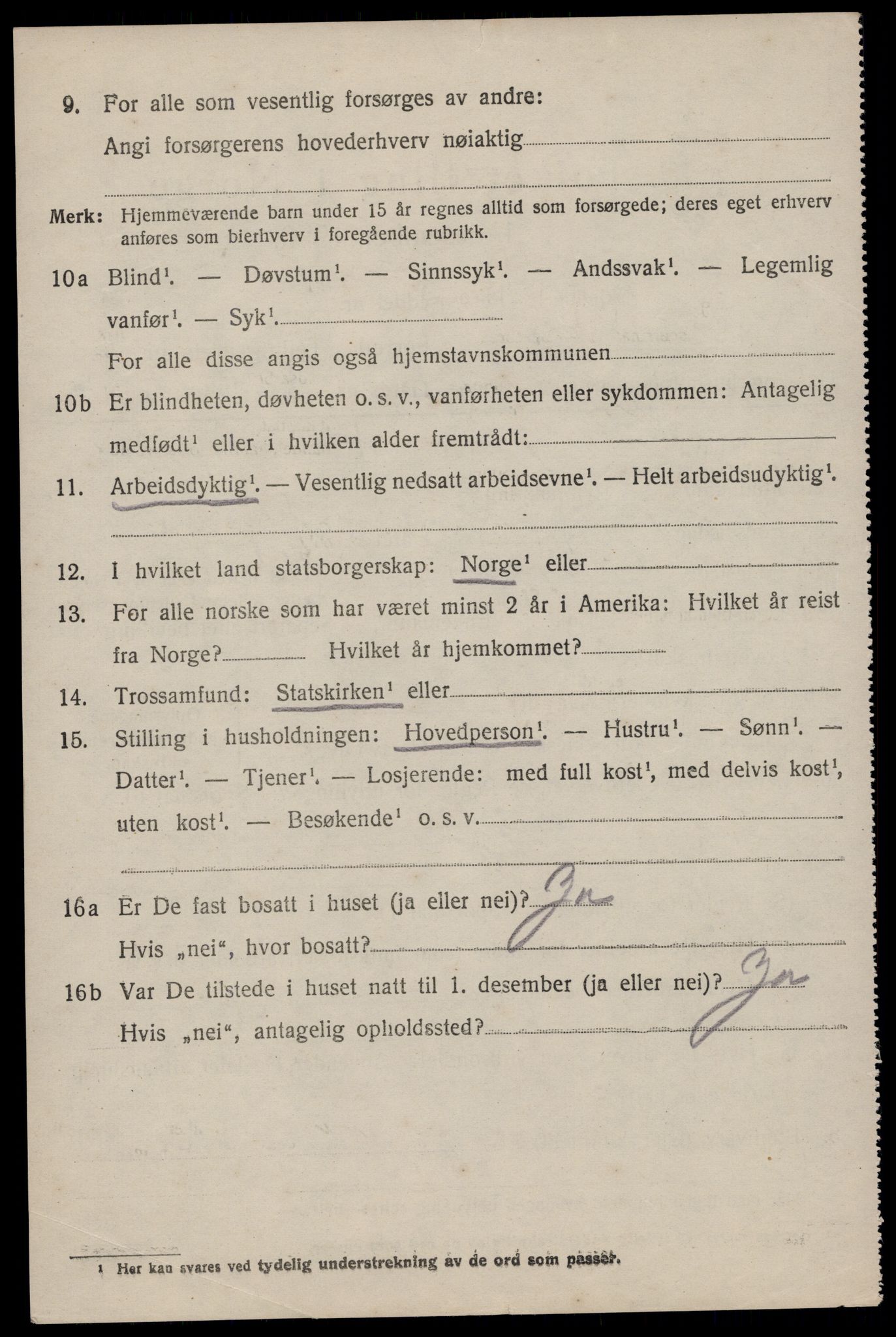 SAST, 1920 census for Varhaug, 1920, p. 2940