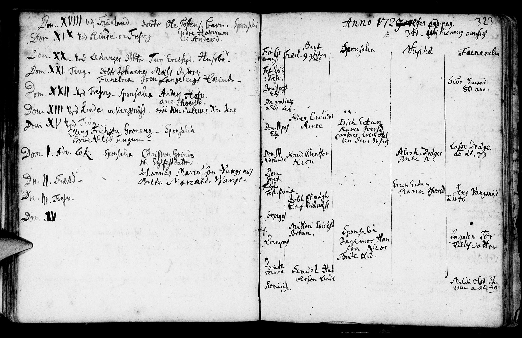 Leikanger sokneprestembete, SAB/A-81001: Parish register (official) no. A 1, 1690-1734, p. 323