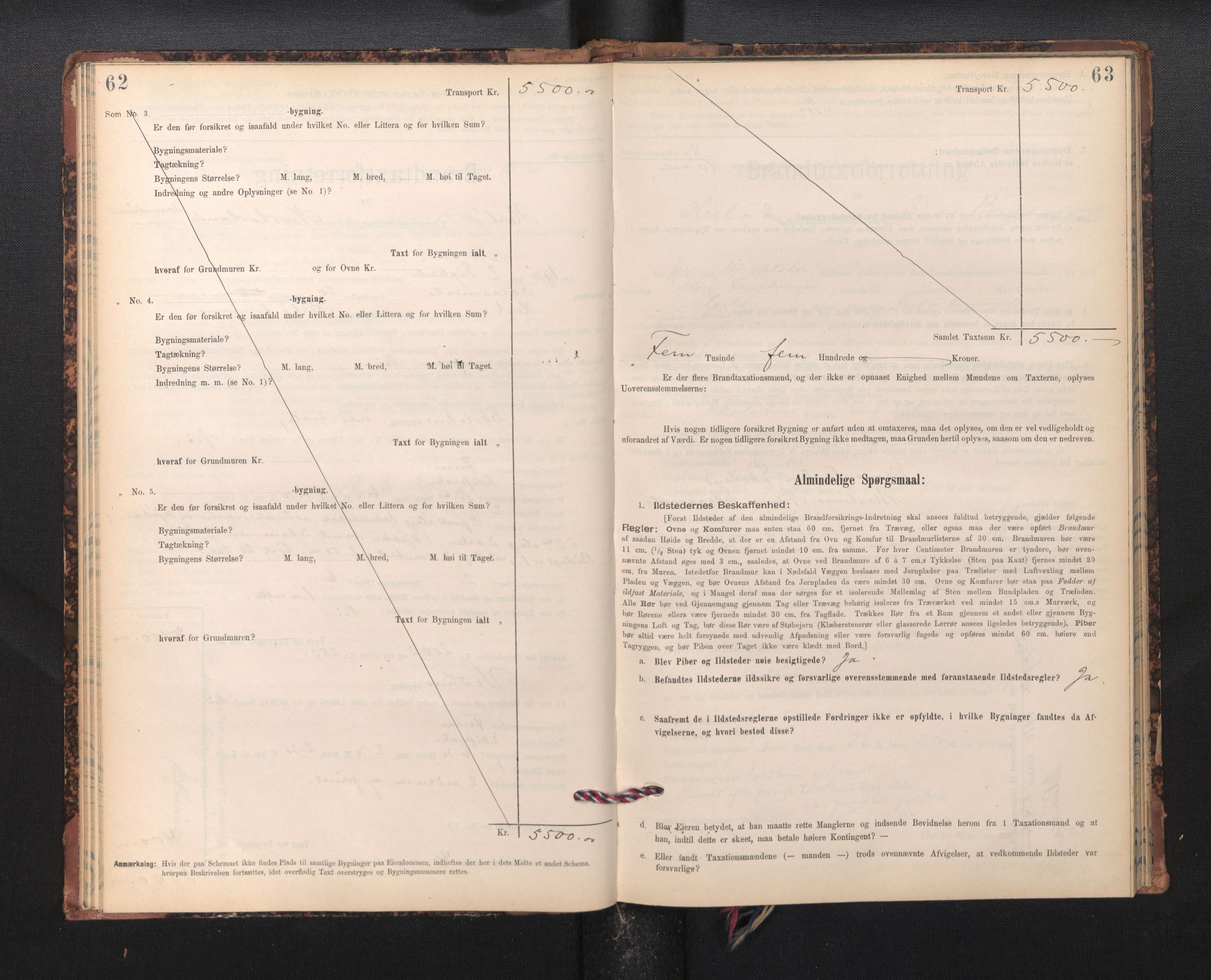 Lensmannen i Herdla, AV/SAB-A-32901/0012/L0003:  Branntakstprotokoll skjematakst, 1897-1916, p. 62-63