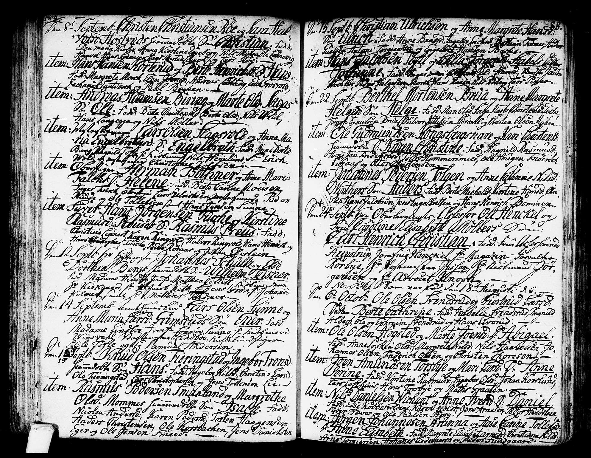 Kongsberg kirkebøker, SAKO/A-22/F/Fa/L0007: Parish register (official) no. I 7, 1795-1816, p. 88