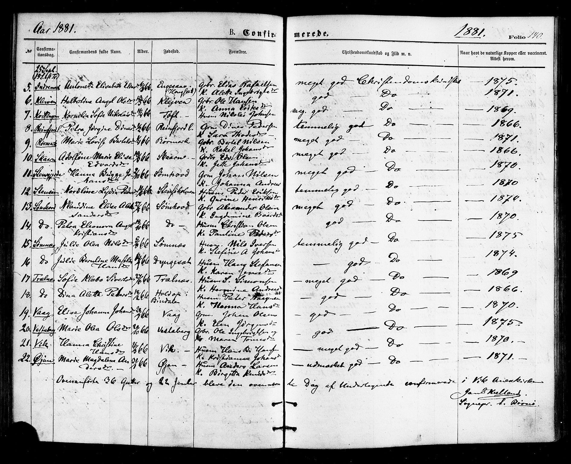 Ministerialprotokoller, klokkerbøker og fødselsregistre - Nordland, AV/SAT-A-1459/812/L0177: Parish register (official) no. 812A06, 1875-1885, p. 140