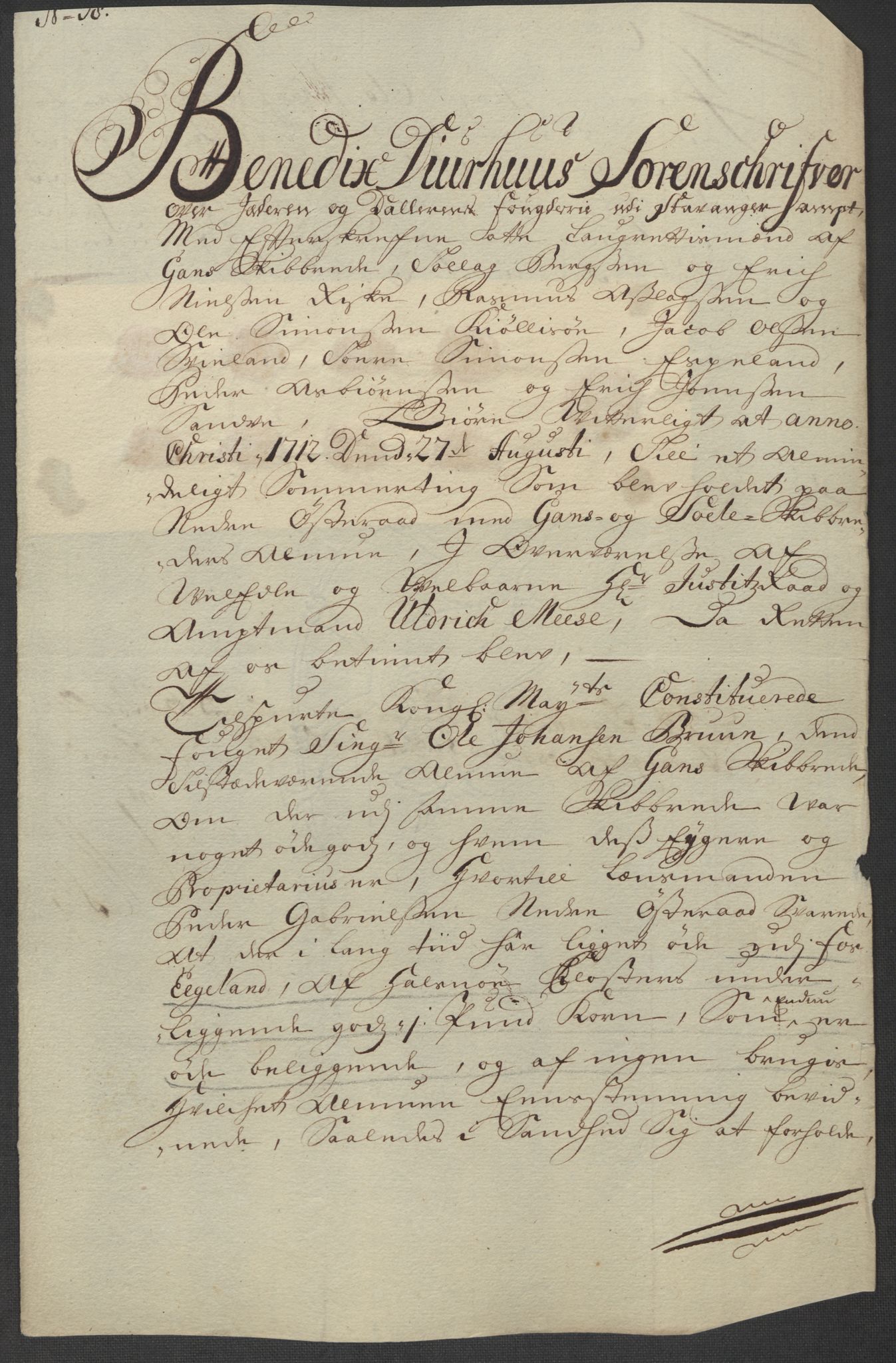 Rentekammeret inntil 1814, Reviderte regnskaper, Fogderegnskap, RA/EA-4092/R46/L2737: Fogderegnskap Jæren og Dalane, 1712, p. 288