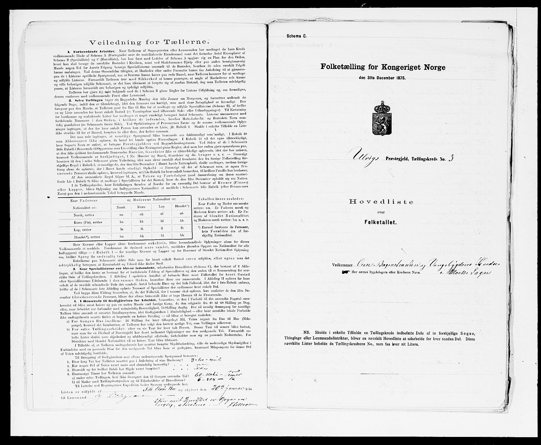 SAB, 1875 census for 1233P Ulvik, 1875, p. 8