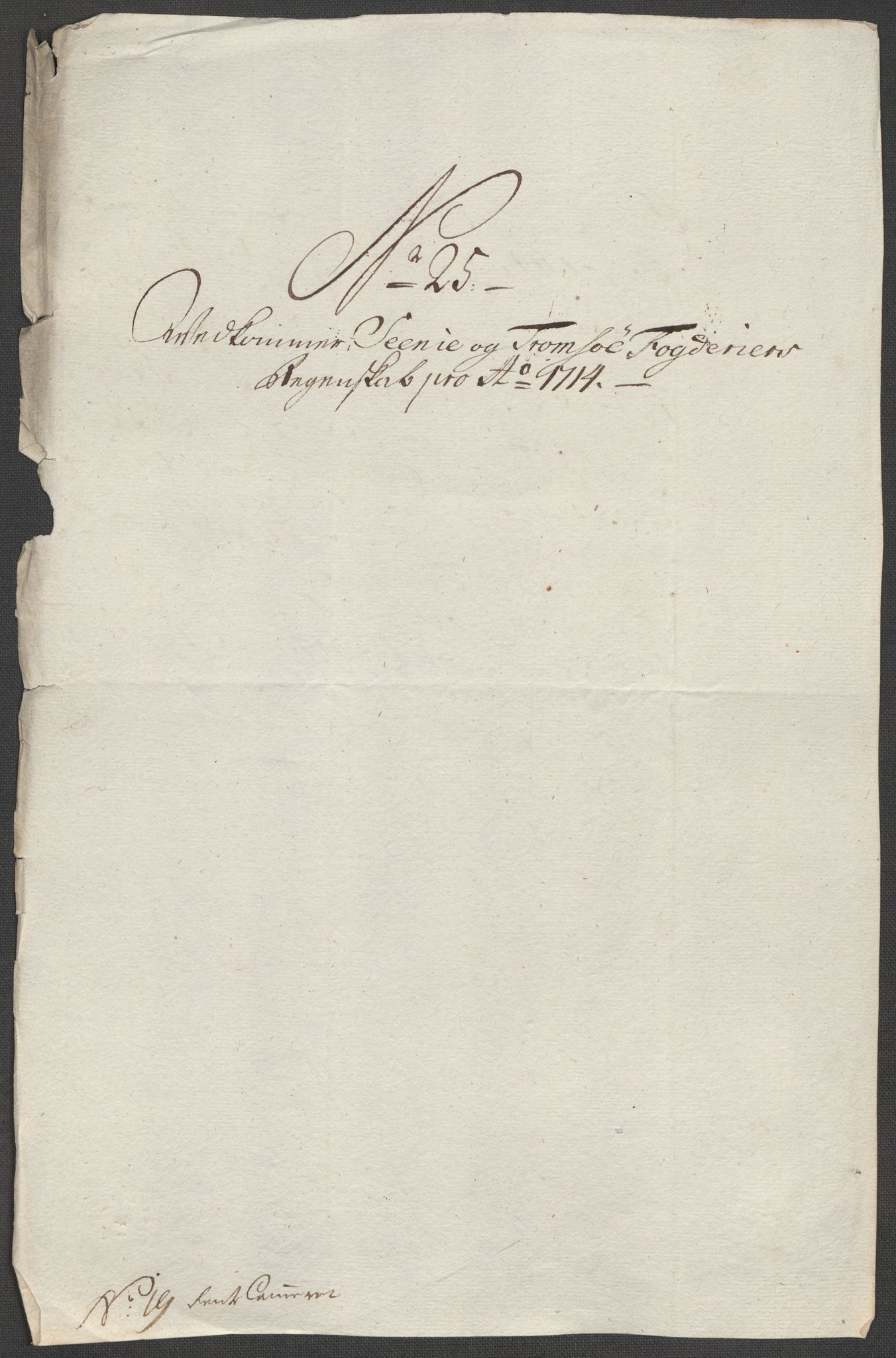 Rentekammeret inntil 1814, Reviderte regnskaper, Fogderegnskap, RA/EA-4092/R68/L4760: Fogderegnskap Senja og Troms, 1714, p. 182