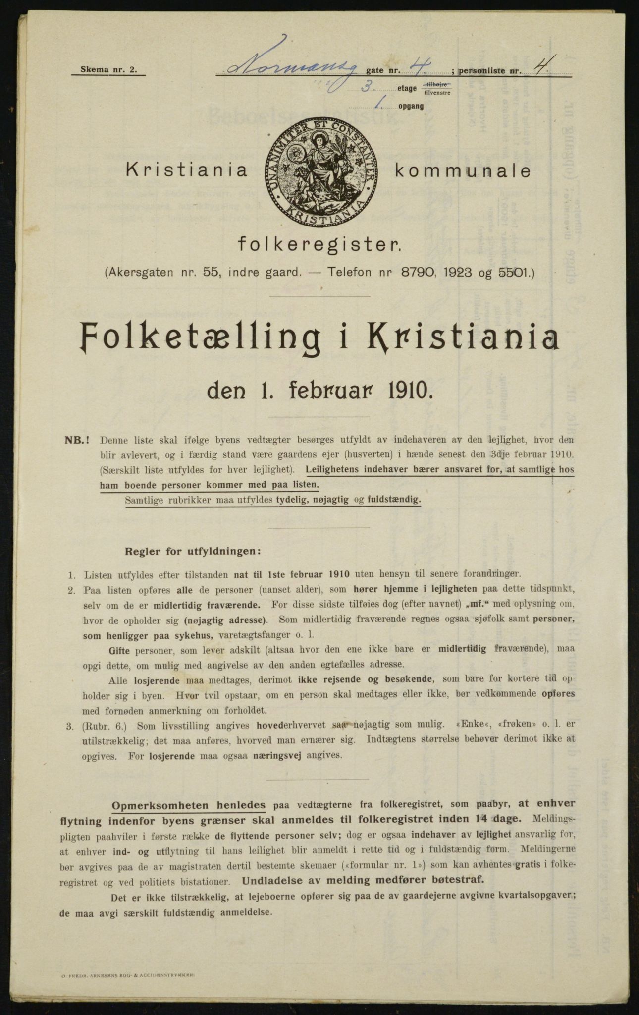 OBA, Municipal Census 1910 for Kristiania, 1910, p. 70549