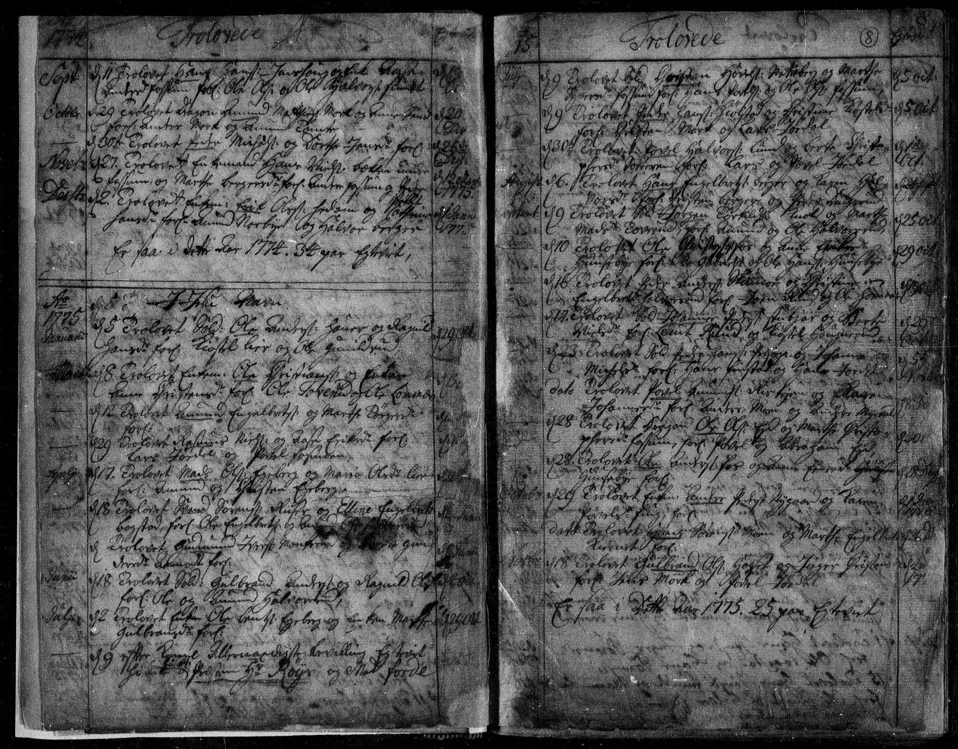Aurskog prestekontor Kirkebøker, SAO/A-10304a/F/Fa/L0003: Parish register (official) no. I 3, 1767-1807, p. 8