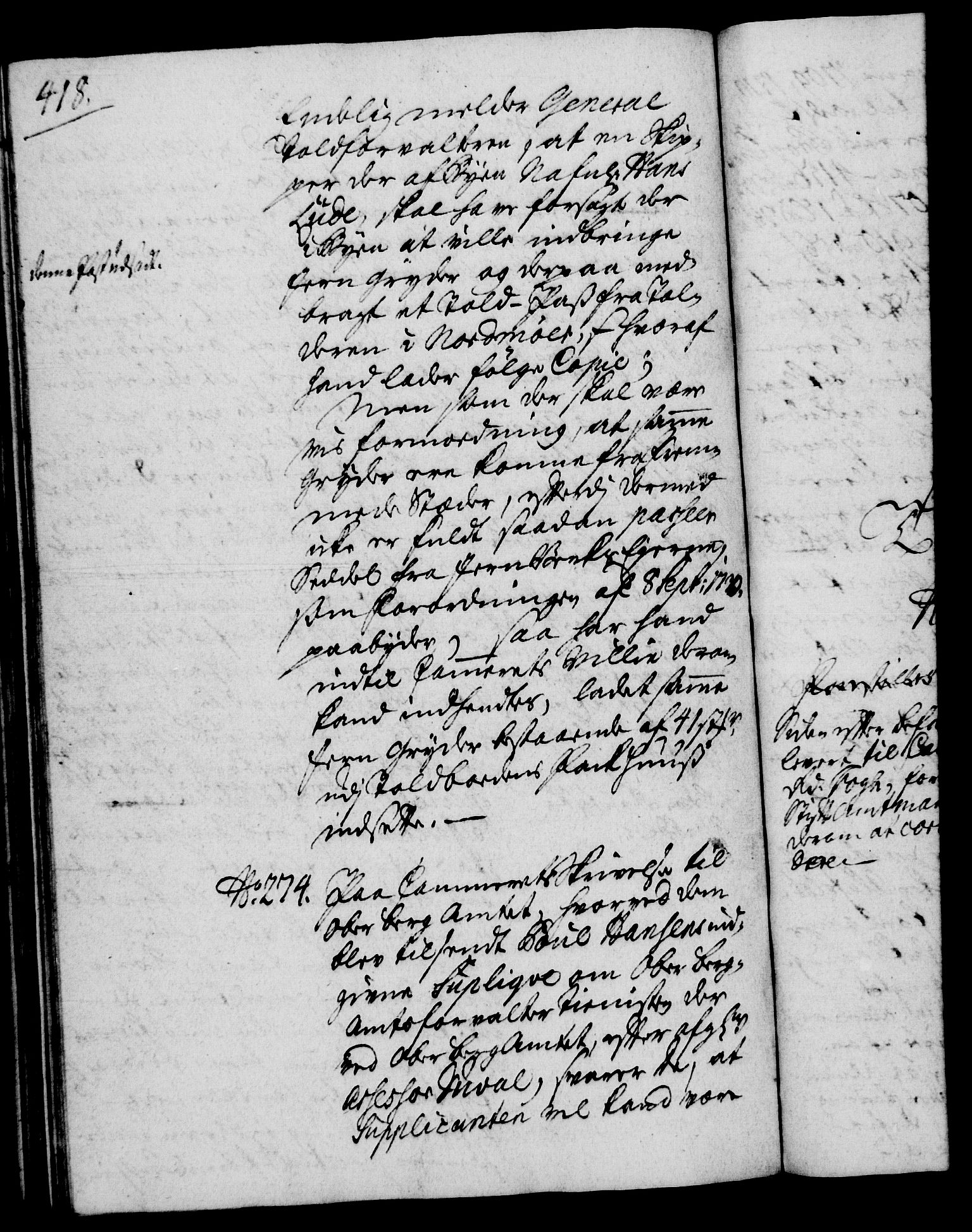 Rentekammeret, Kammerkanselliet, RA/EA-3111/G/Gh/Gha/L0022: Norsk ekstraktmemorialprotokoll (merket RK 53.67), 1739-1741, p. 418