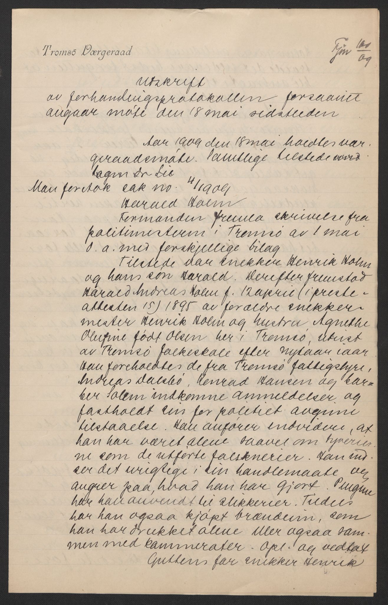 Falstad skolehjem, AV/RA-S-1676/E/Eb/L0009: Elevmapper løpenr. 189-209, 1909-1916, p. 205