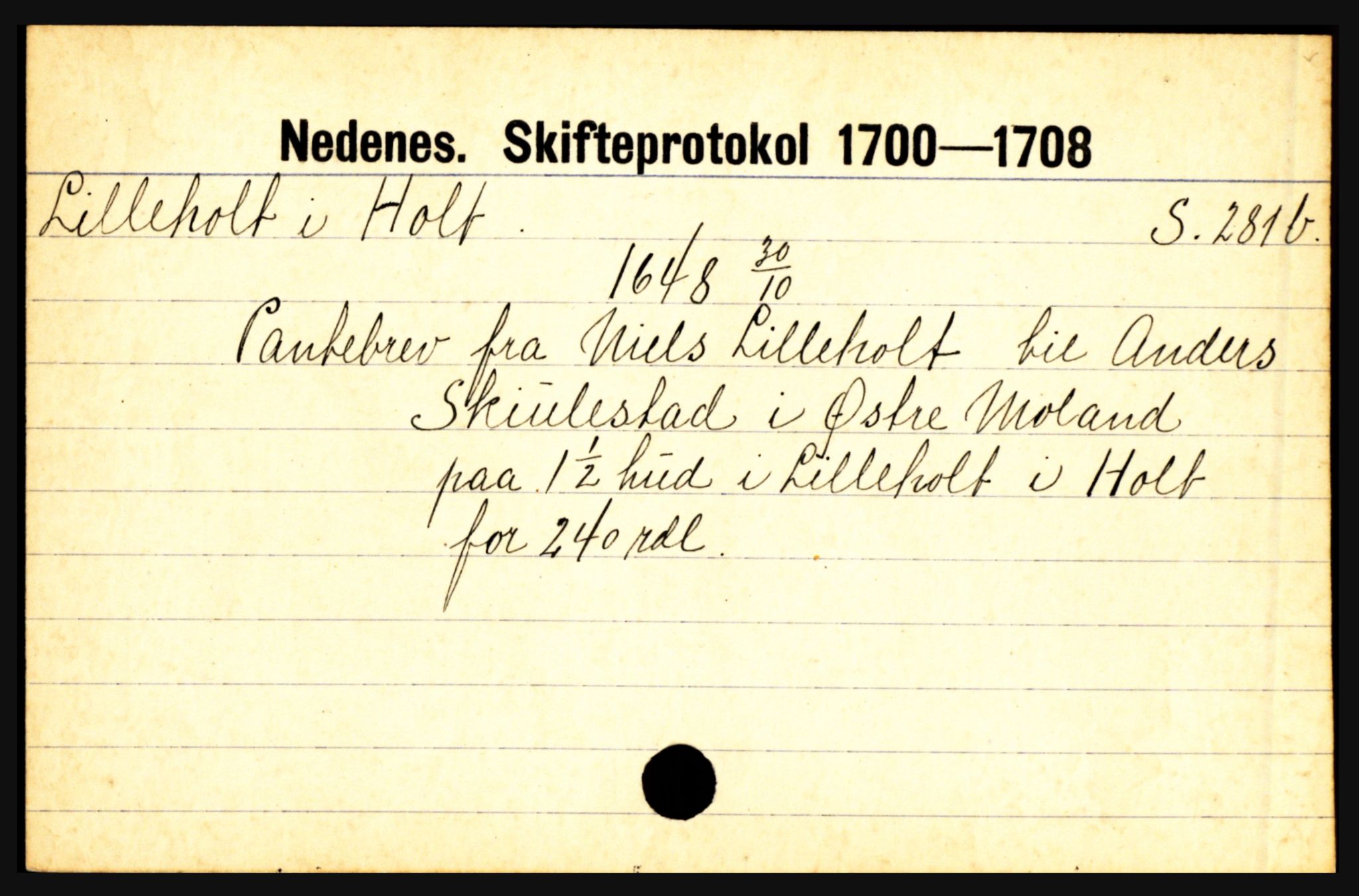 Nedenes sorenskriveri før 1824, AV/SAK-1221-0007/H, p. 17603