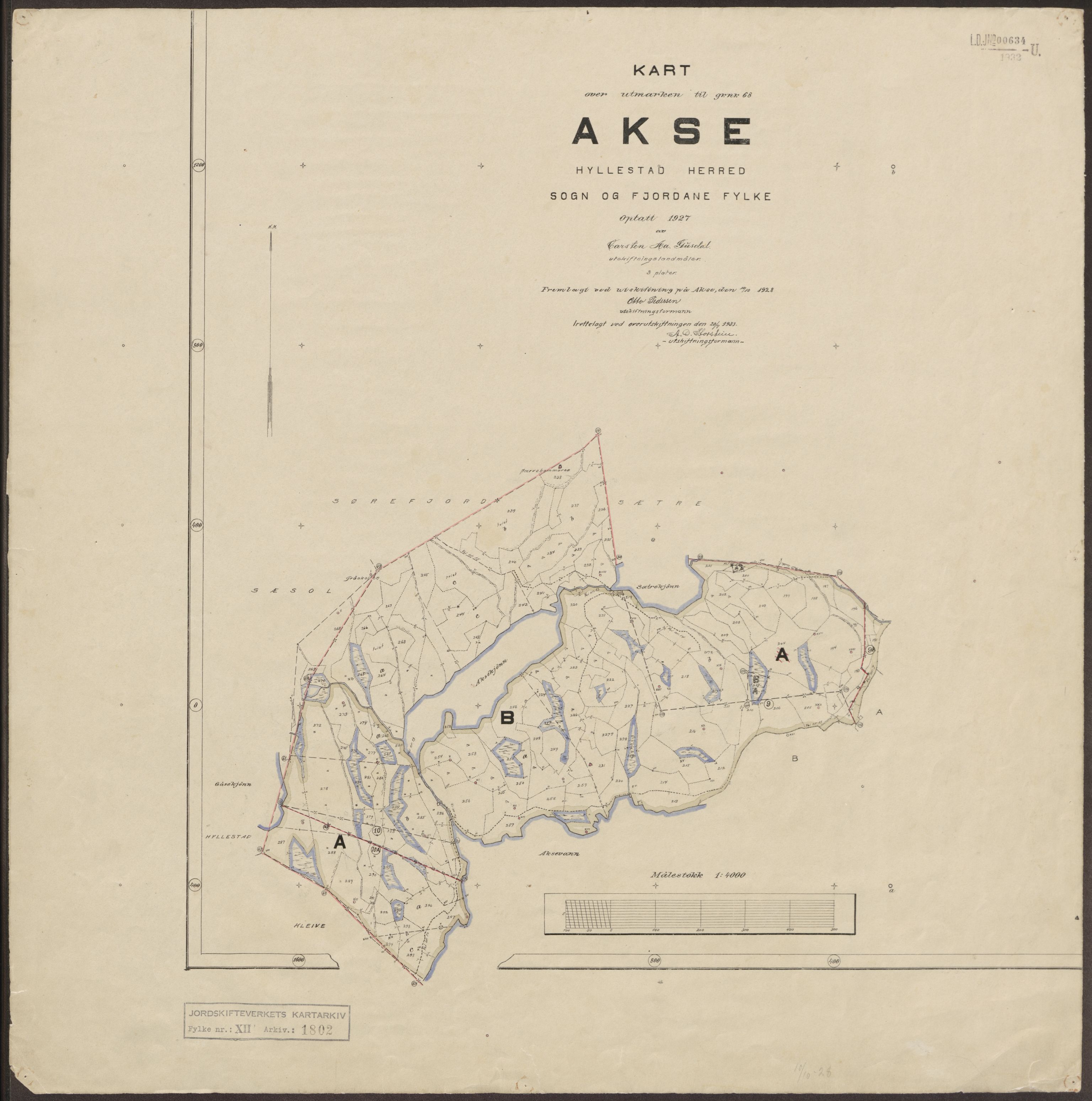 Jordskifteverkets kartarkiv, AV/RA-S-3929/T, 1859-1988, p. 2122