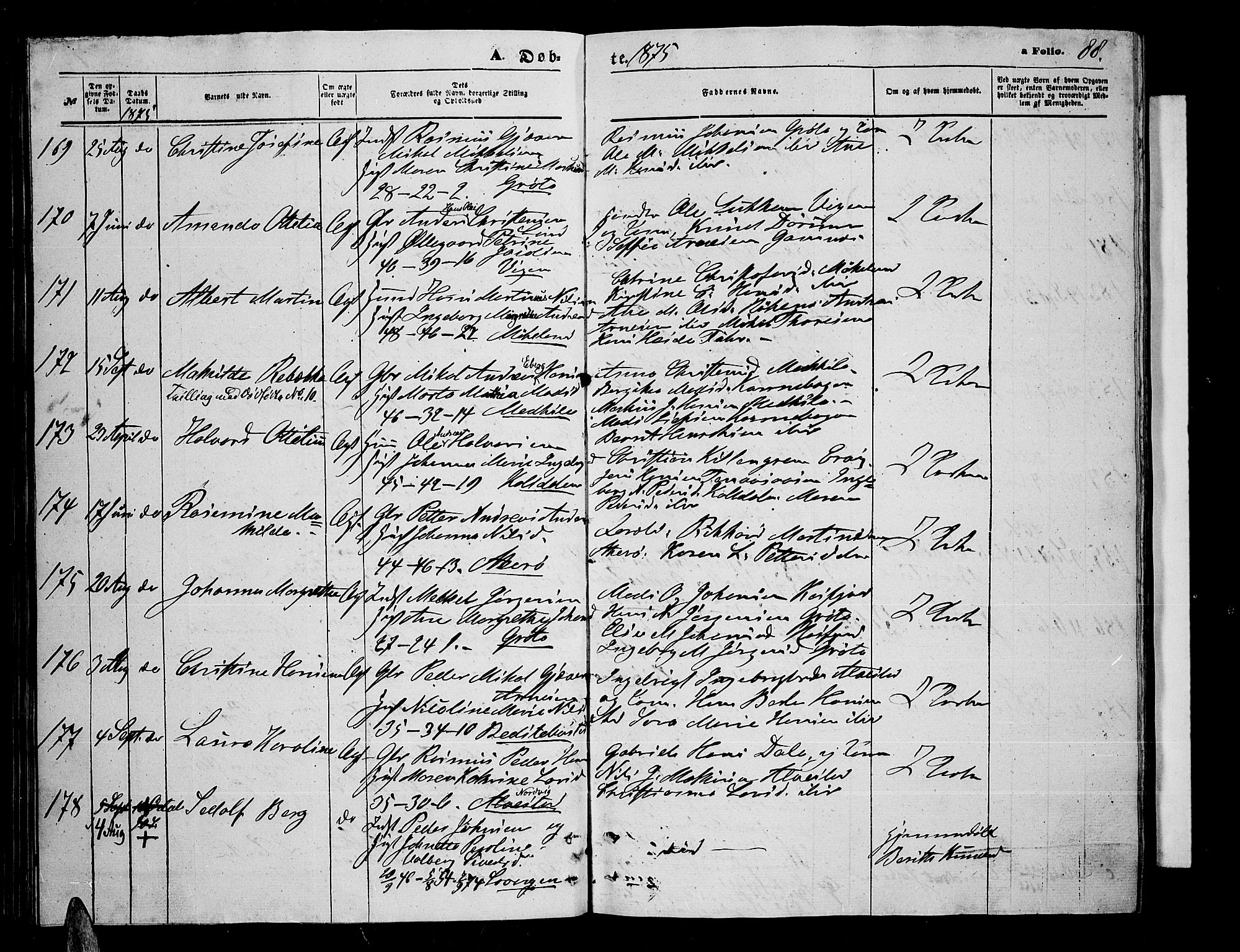 Trondenes sokneprestkontor, SATØ/S-1319/H/Hb/L0009klokker: Parish register (copy) no. 9, 1870-1876, p. 88
