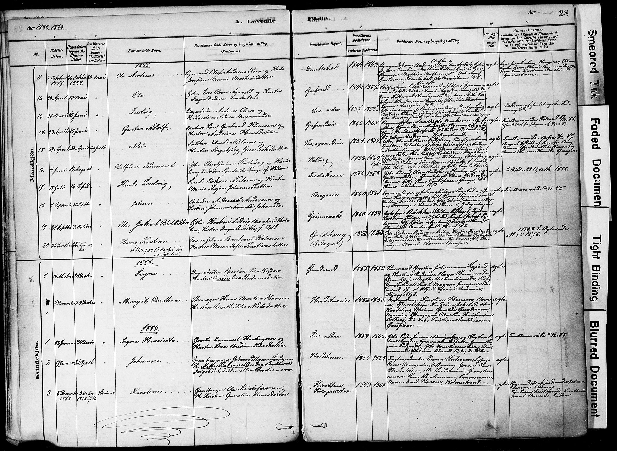 Botne kirkebøker, AV/SAKO-A-340/F/Fa/L0007: Parish register (official) no. I 7, 1878-1910, p. 28