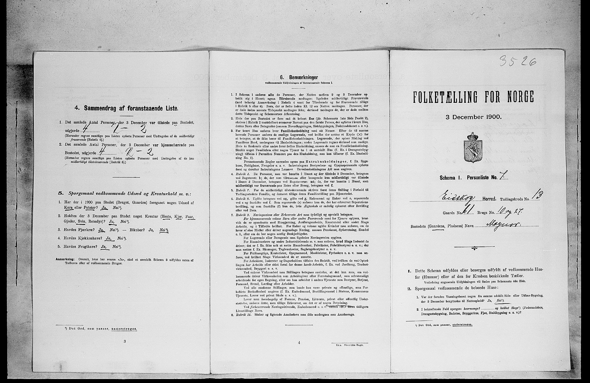 SAH, 1900 census for Eidskog, 1900, p. 1860