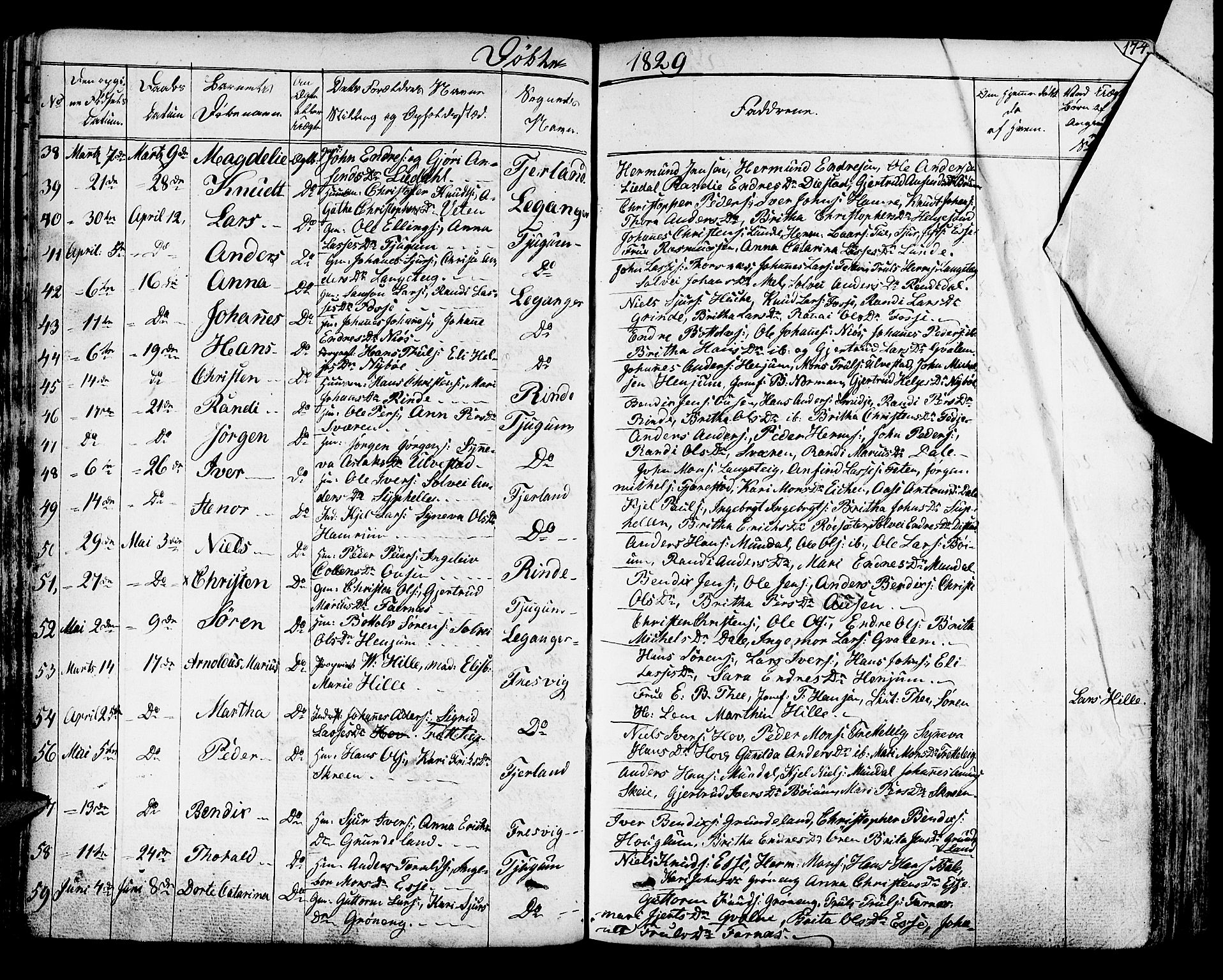 Leikanger sokneprestembete, SAB/A-81001: Parish register (official) no. A 6, 1810-1838, p. 174