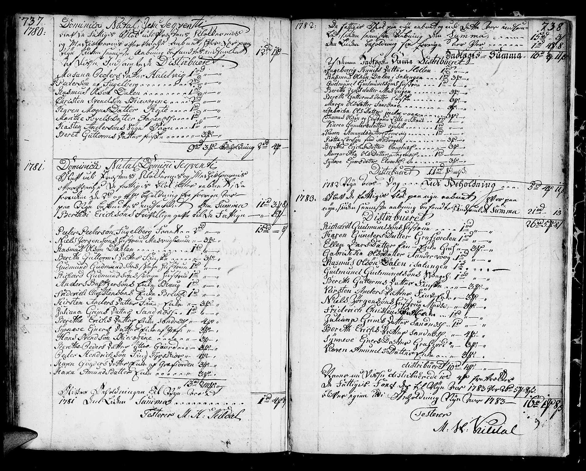 Ibestad sokneprestembete, SATØ/S-0077/H/Ha/Haa/L0003kirke: Parish register (official) no. 3, 1776-1801, p. 737-738