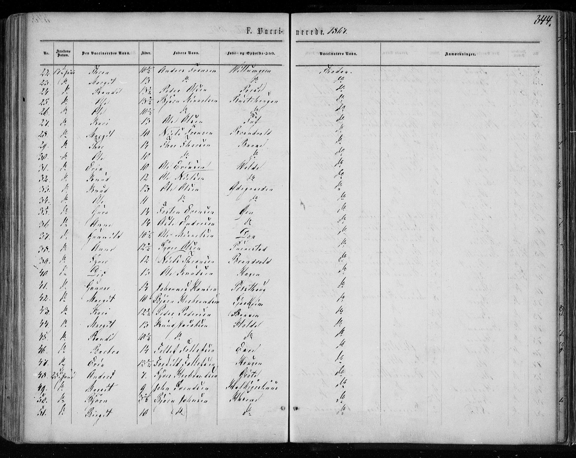 Gol kirkebøker, AV/SAKO-A-226/F/Fa/L0003: Parish register (official) no. I 3, 1863-1875, p. 344