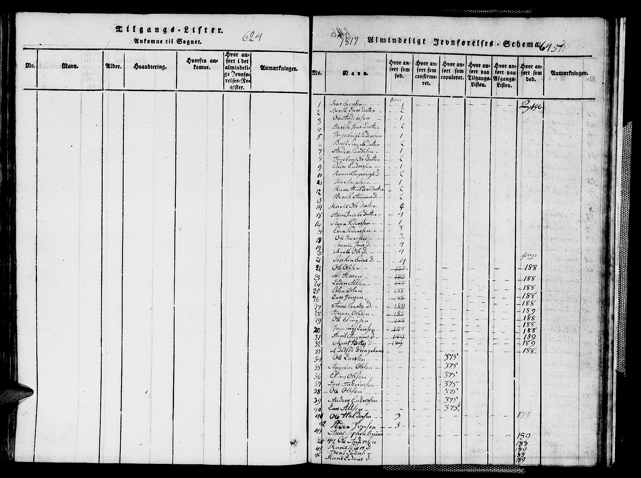 Ministerialprotokoller, klokkerbøker og fødselsregistre - Sør-Trøndelag, SAT/A-1456/667/L0796: Parish register (copy) no. 667C01, 1817-1836, p. 624-645