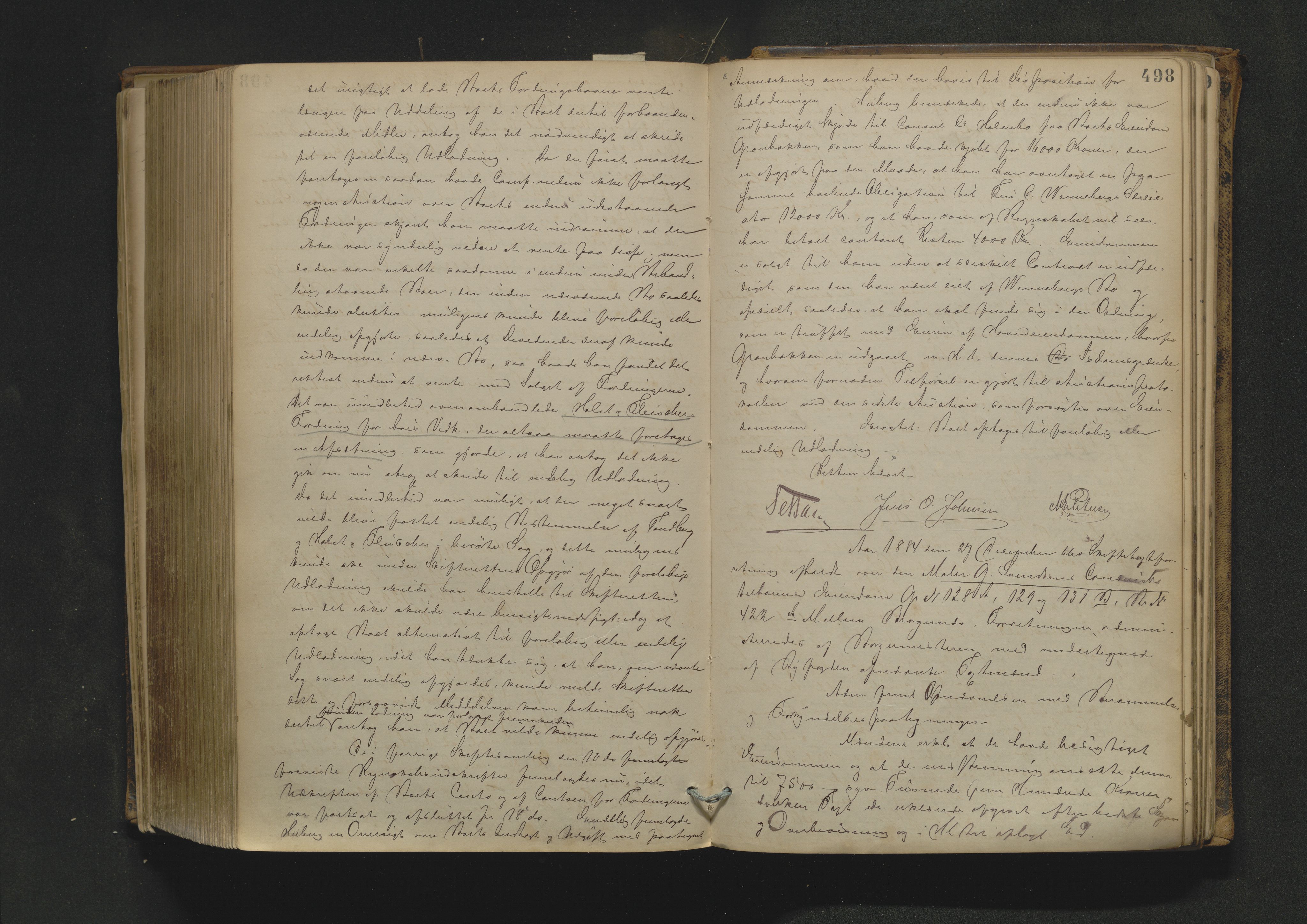 Drammen byfogd, AV/SAKO-A-222/H/Hb/Hbc/L0014: Skifteforhandlingsprotokoll. - Drammen., 1879-1885, p. 498