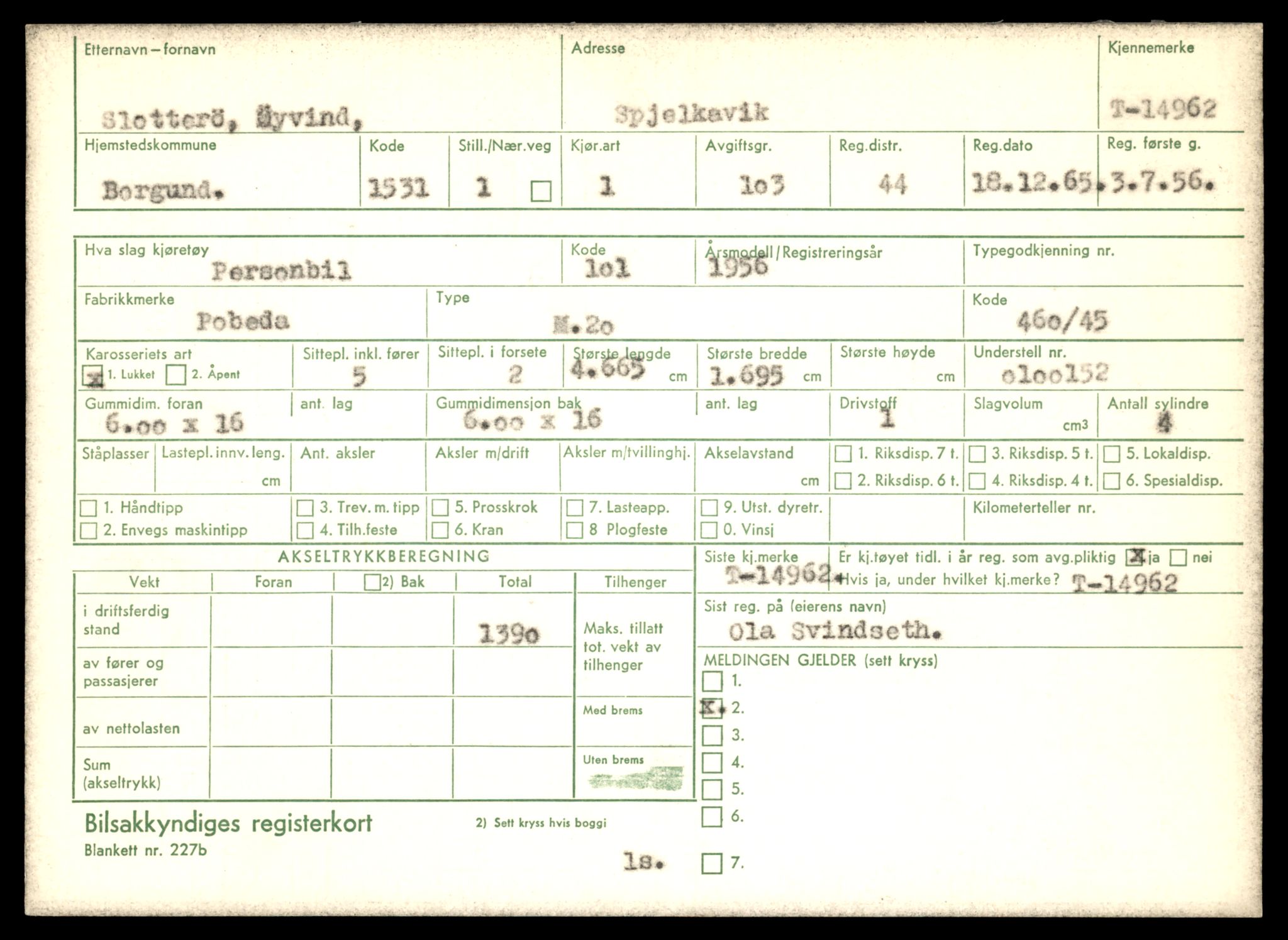 Møre og Romsdal vegkontor - Ålesund trafikkstasjon, AV/SAT-A-4099/F/Fe/L0049: Registreringskort for kjøretøy T 14864 - T 18613, 1927-1998, p. 2309