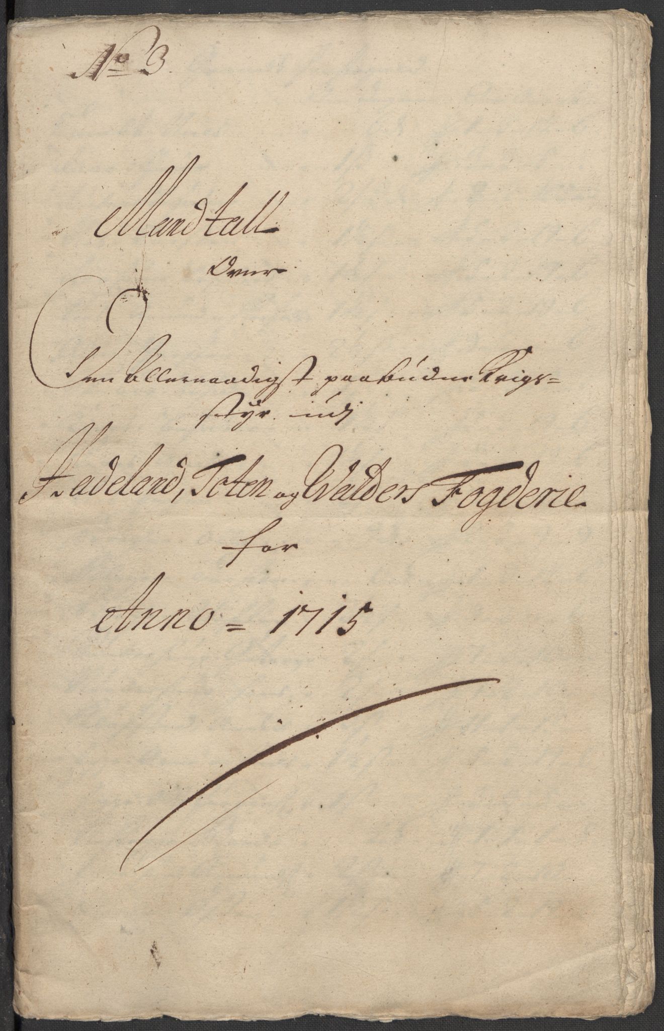 Rentekammeret inntil 1814, Reviderte regnskaper, Fogderegnskap, AV/RA-EA-4092/R18/L1314: Fogderegnskap Hadeland, Toten og Valdres, 1715, p. 266