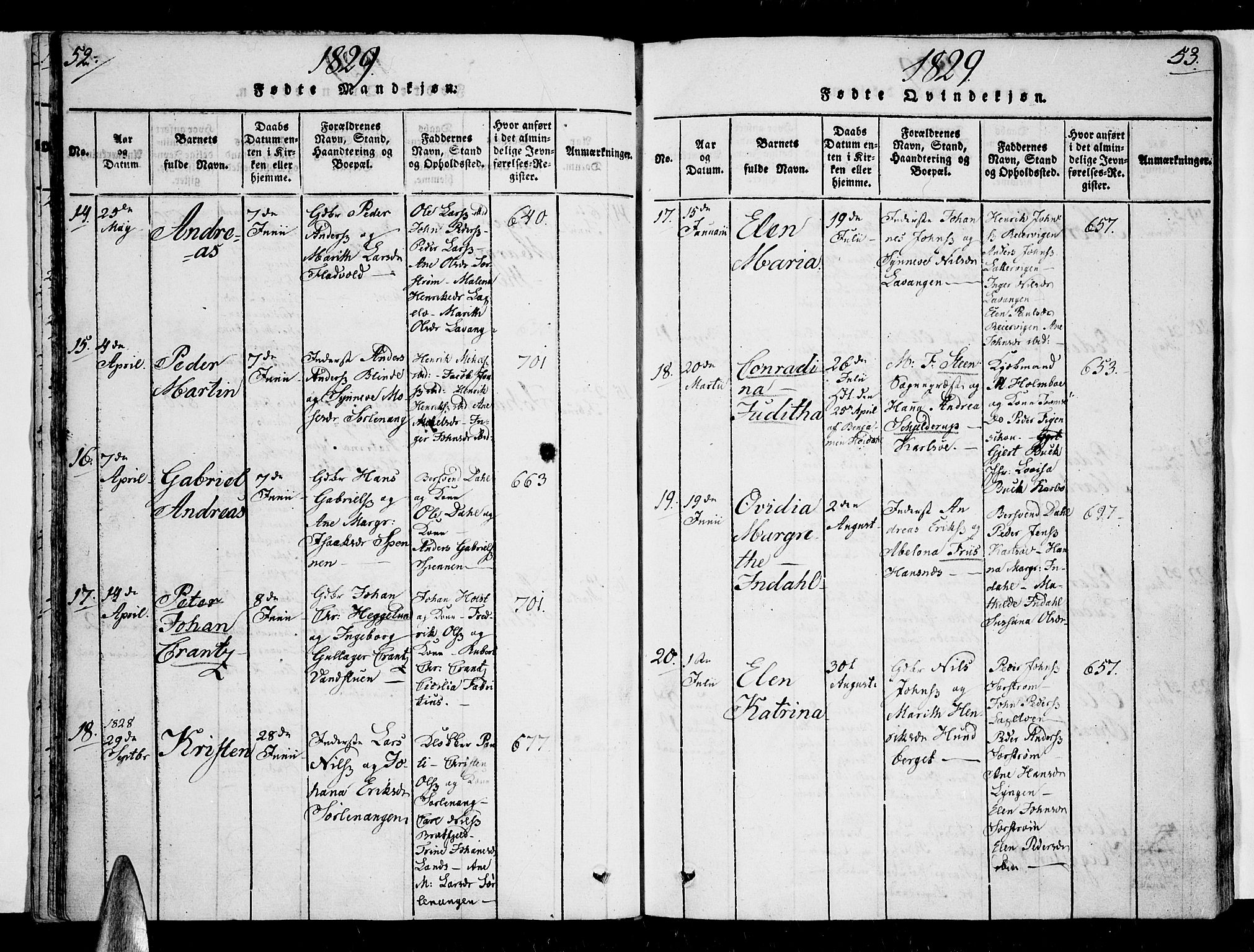Karlsøy sokneprestembete, AV/SATØ-S-1299/H/Ha/Haa/L0002kirke: Parish register (official) no. 2, 1823-1842, p. 52-53