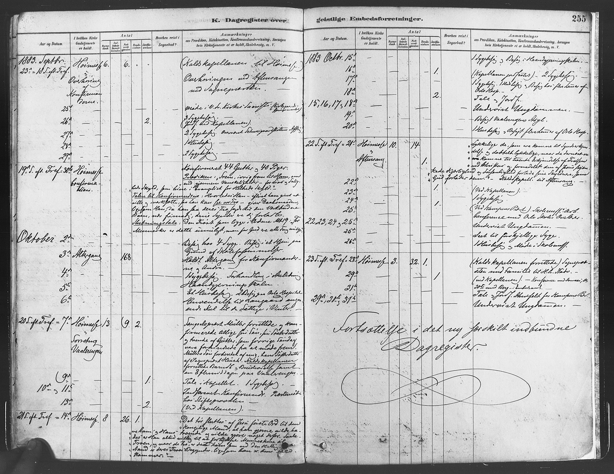 Gamlebyen prestekontor Kirkebøker, AV/SAO-A-10884/F/Fa/L0005: Parish register (official) no. 5, 1878-1889, p. 255