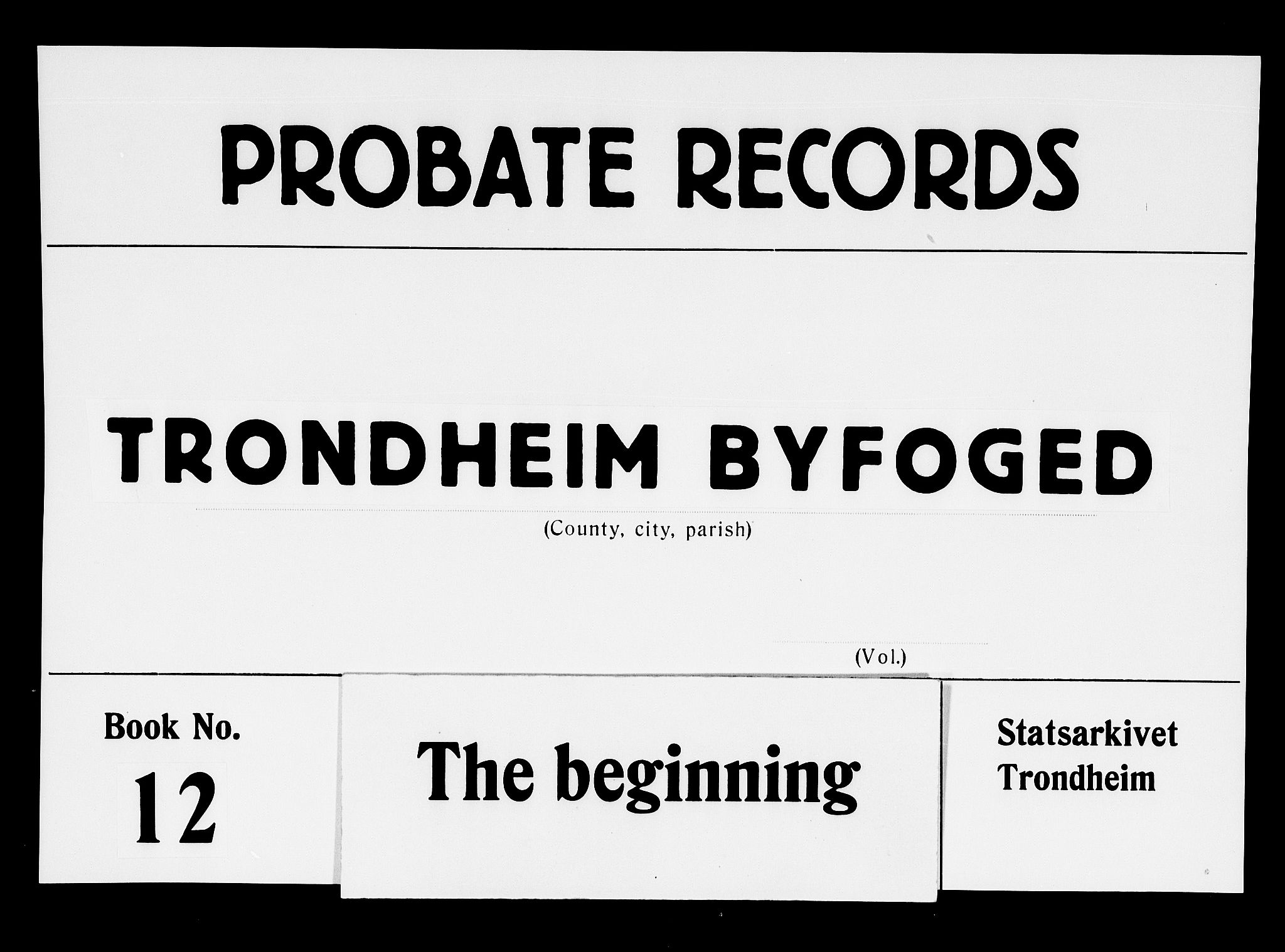 Trondheim byfogd, AV/SAT-A-0003/1/3/3A/L0013: Skifteprotokoll - gml.nr.12. (m/ register), 1735-1738