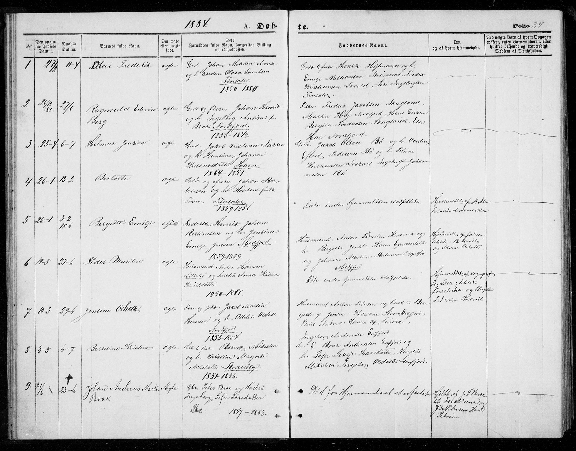 Berg sokneprestkontor, AV/SATØ-S-1318/G/Ga/Gab/L0003klokker: Parish register (copy) no. 3, 1874-1886, p. 34