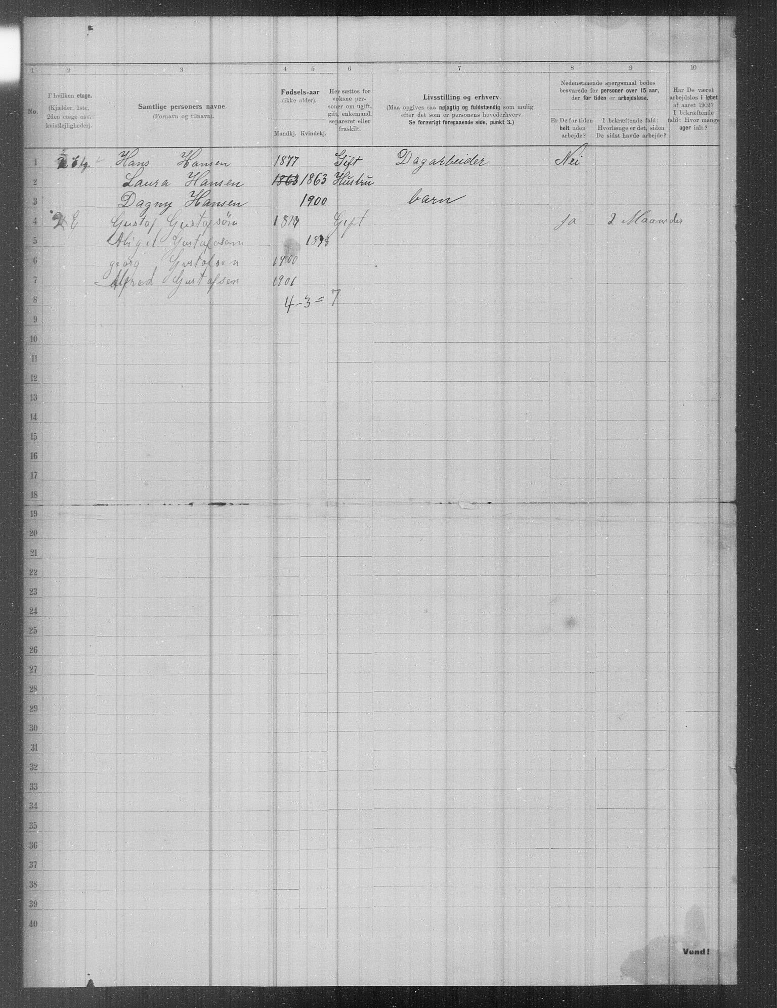 OBA, Municipal Census 1902 for Kristiania, 1902, p. 632