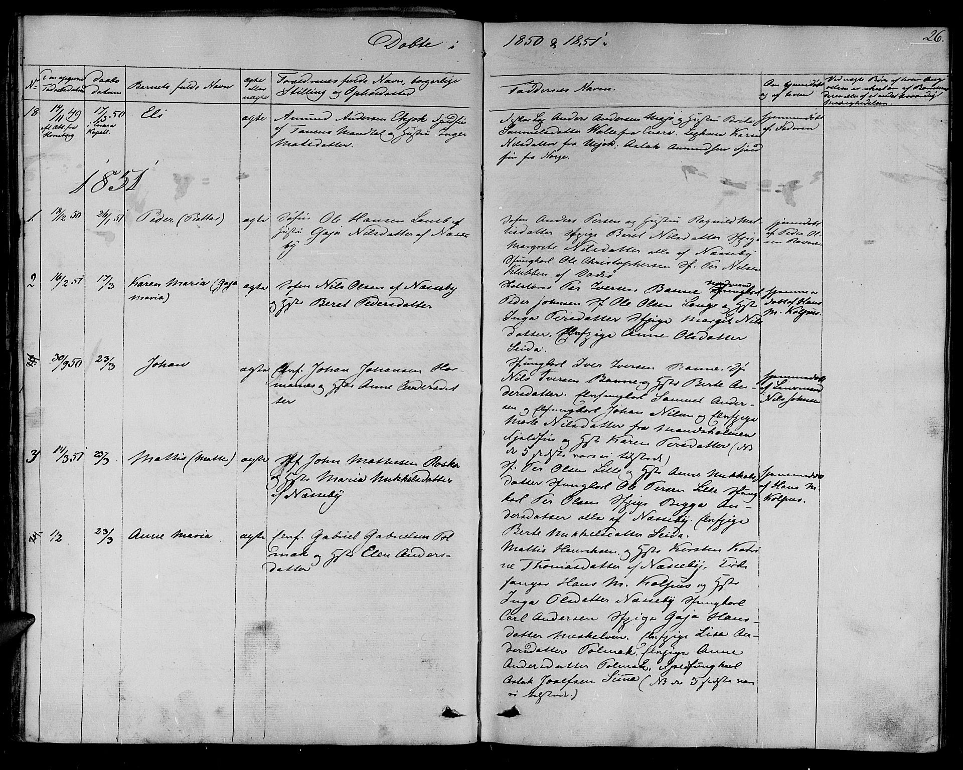 Nesseby sokneprestkontor, SATØ/S-1330/H/Ha/L0001kirke: Parish register (official) no. 1, 1838-1855, p. 26