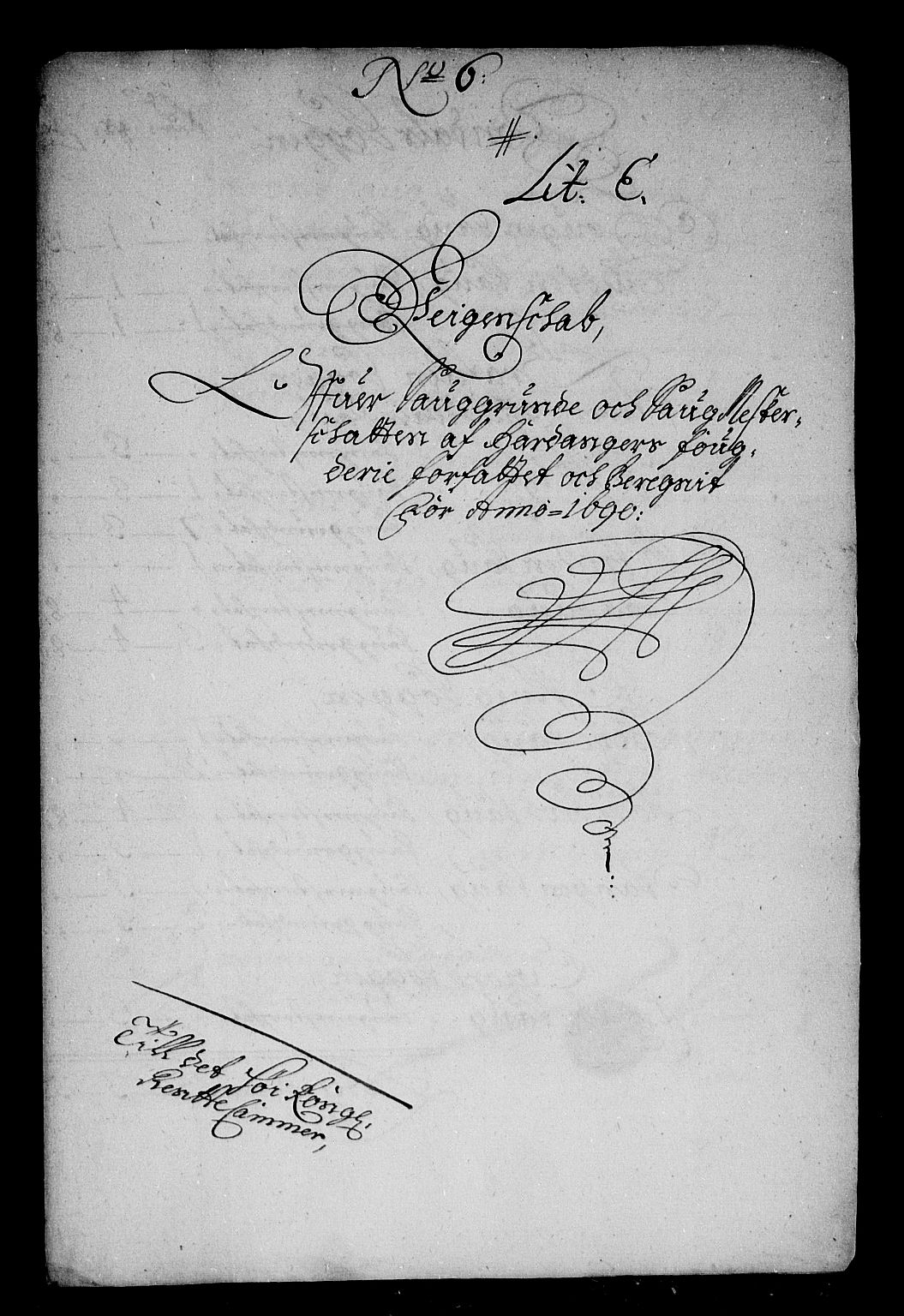 Rentekammeret inntil 1814, Reviderte regnskaper, Stiftamtstueregnskaper, Bergen stiftamt, RA/EA-6043/R/Rc/L0093: Bergen stiftamt, 1690