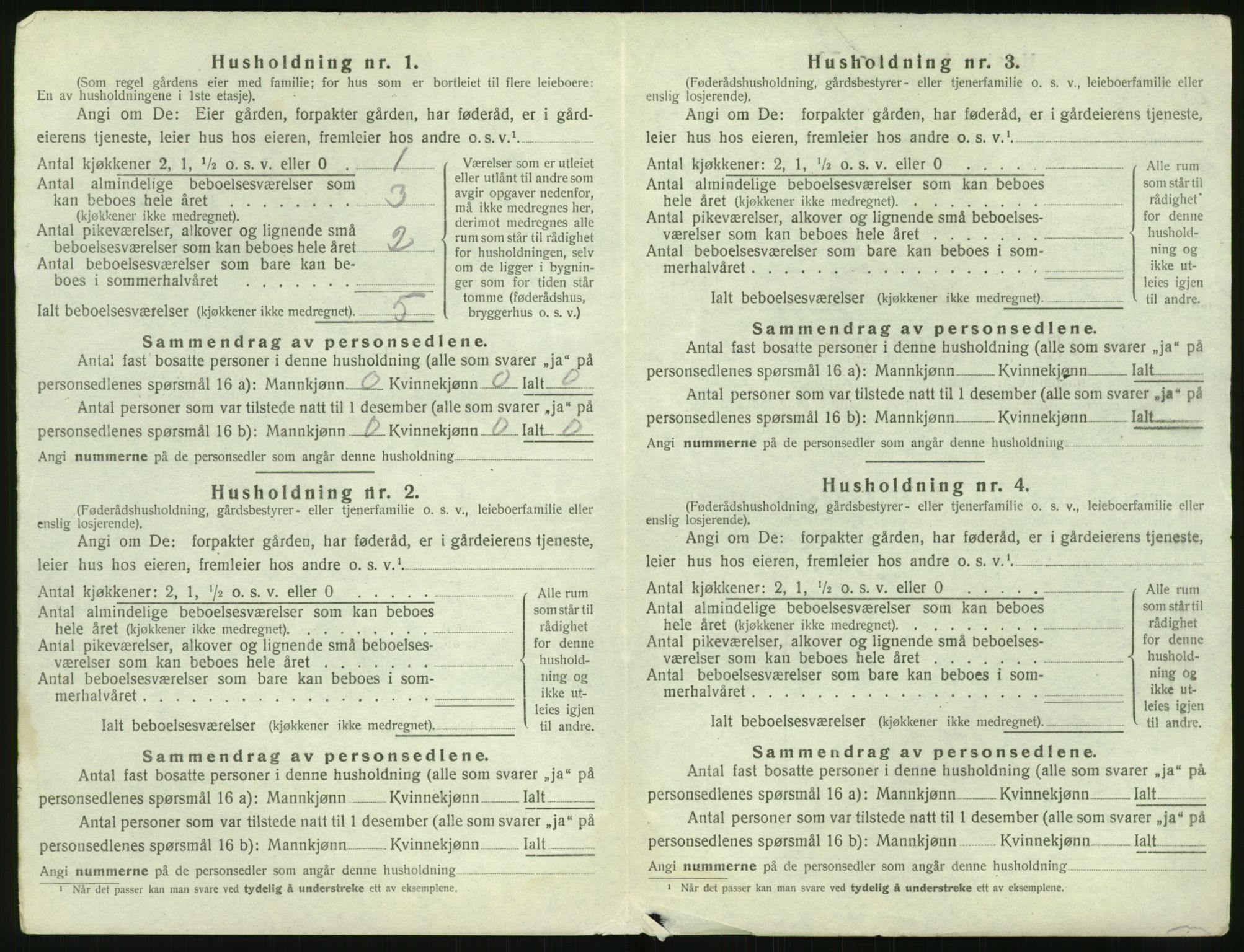 SAK, 1920 census for Holt, 1920, p. 1603