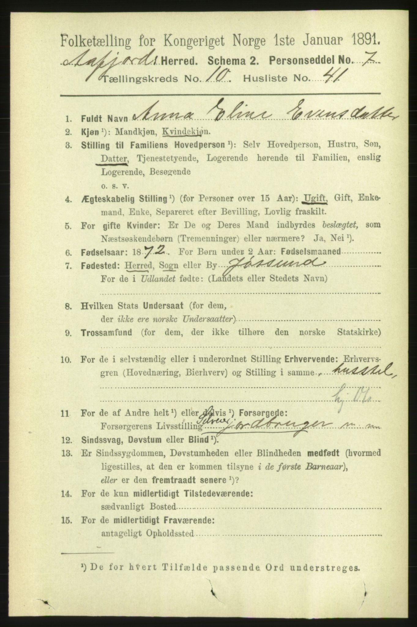 RA, 1891 census for 1630 Åfjord, 1891, p. 3235