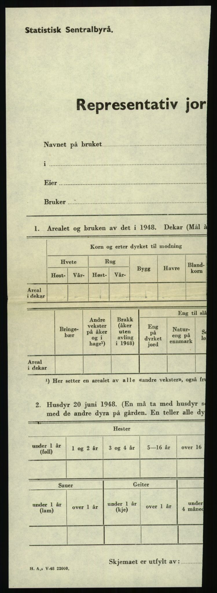 Statistisk sentralbyrå, Næringsøkonomiske emner, Jordbruk, skogbruk, jakt, fiske og fangst, AV/RA-S-2234/G/Gc/L0323: Møre og Romsdal: Grytten og Hen, 1949, p. 314