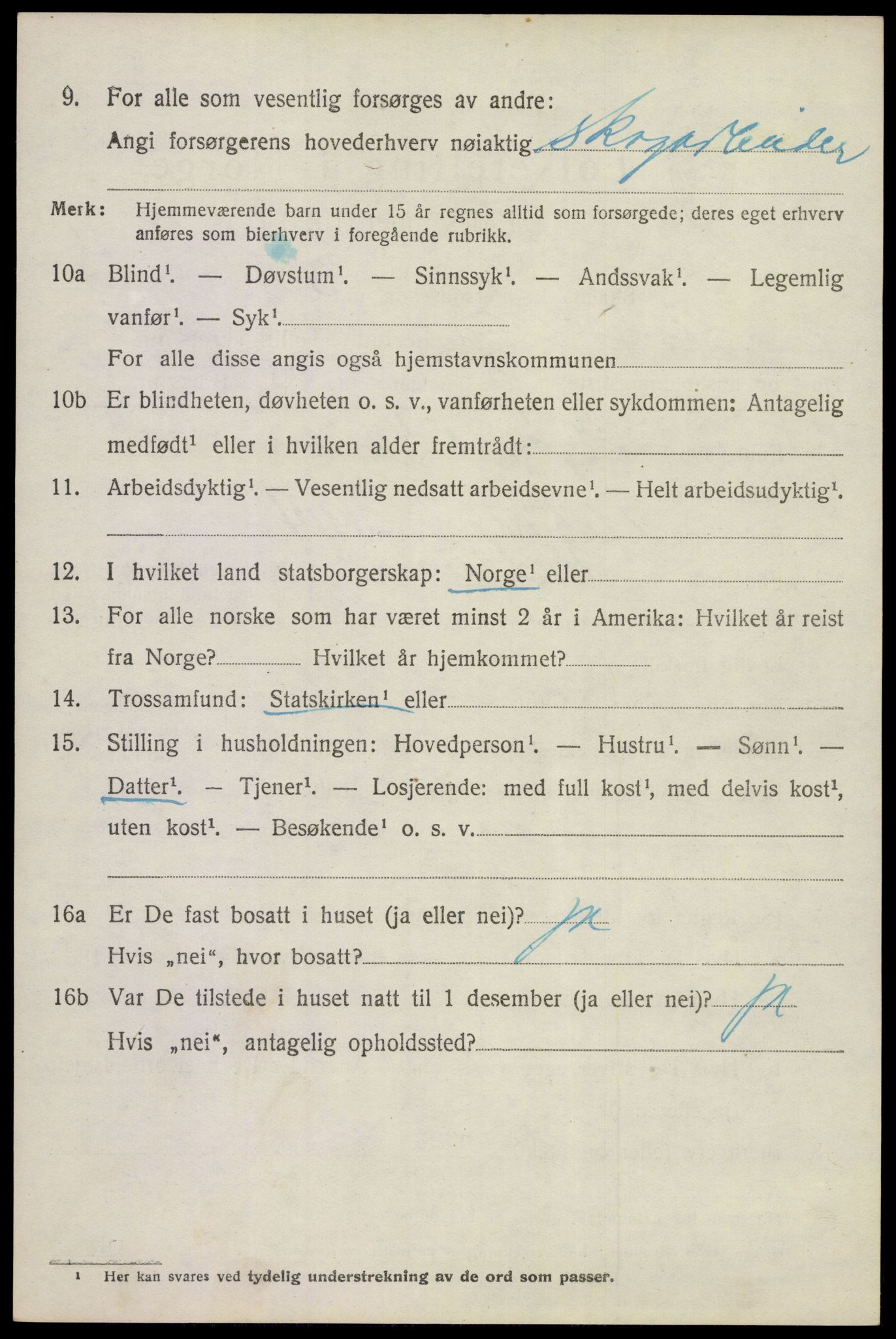 SAKO, 1920 census for Andebu, 1920, p. 4107