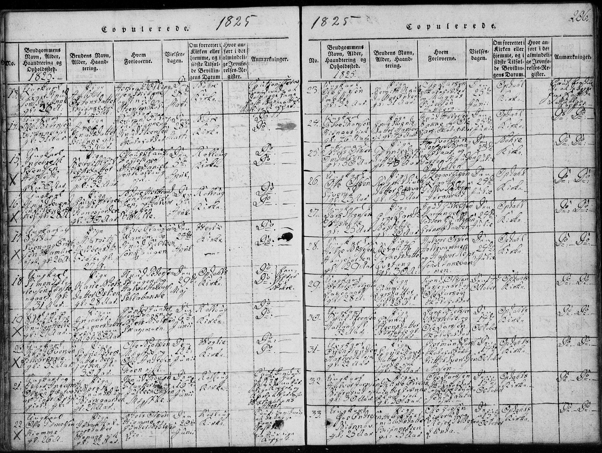 Rollag kirkebøker, SAKO/A-240/G/Ga/L0001: Parish register (copy) no. I 1, 1814-1831, p. 206